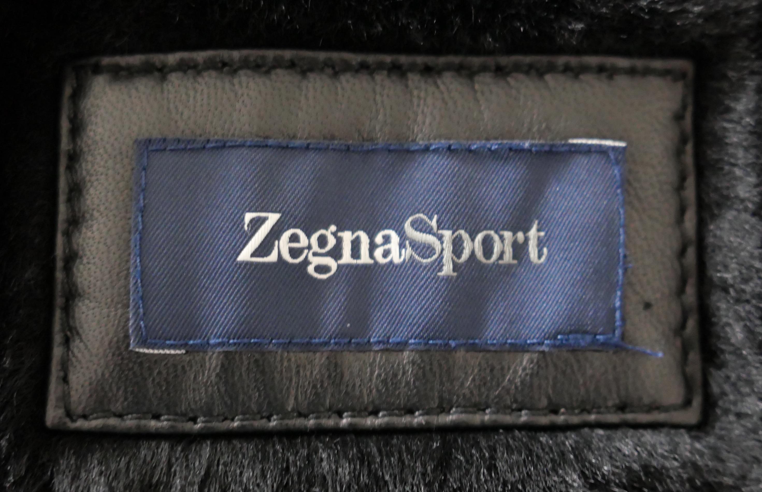 Zegna Sport Shearling Lined Lamb Leather Short Coat Jacket For Sale 3