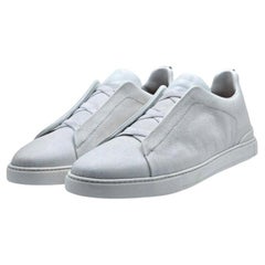 Zegna Triple Stitch Sneakers Leather in White