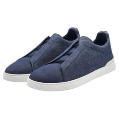Zegna Triple Stitch Sneakers #UseTheExisting Fabric in Blue