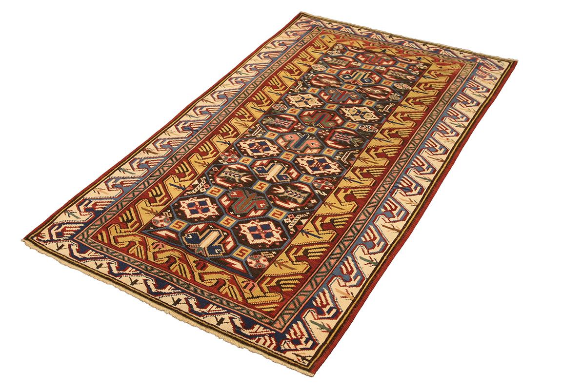 Hand-Knotted Zeikur Rug Azerbaijan For Sale