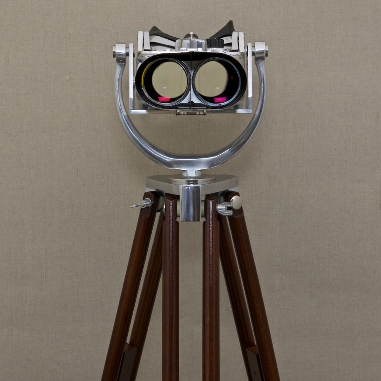 Superb World War II 12 x 60 (12 power magnification and 60 mm objective lenses) double telescope binocular by Carl Zeiss of Jena. A successful design used frequently on anti-aircraft range finders, typically in groups of three - two for the aimers