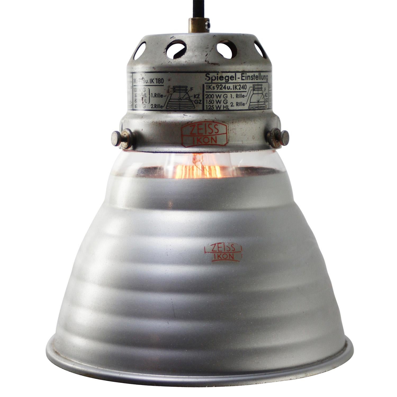Industriale Zeiss Ikon IK180 Mercury Mirror Glass Pendant Lights in vendita