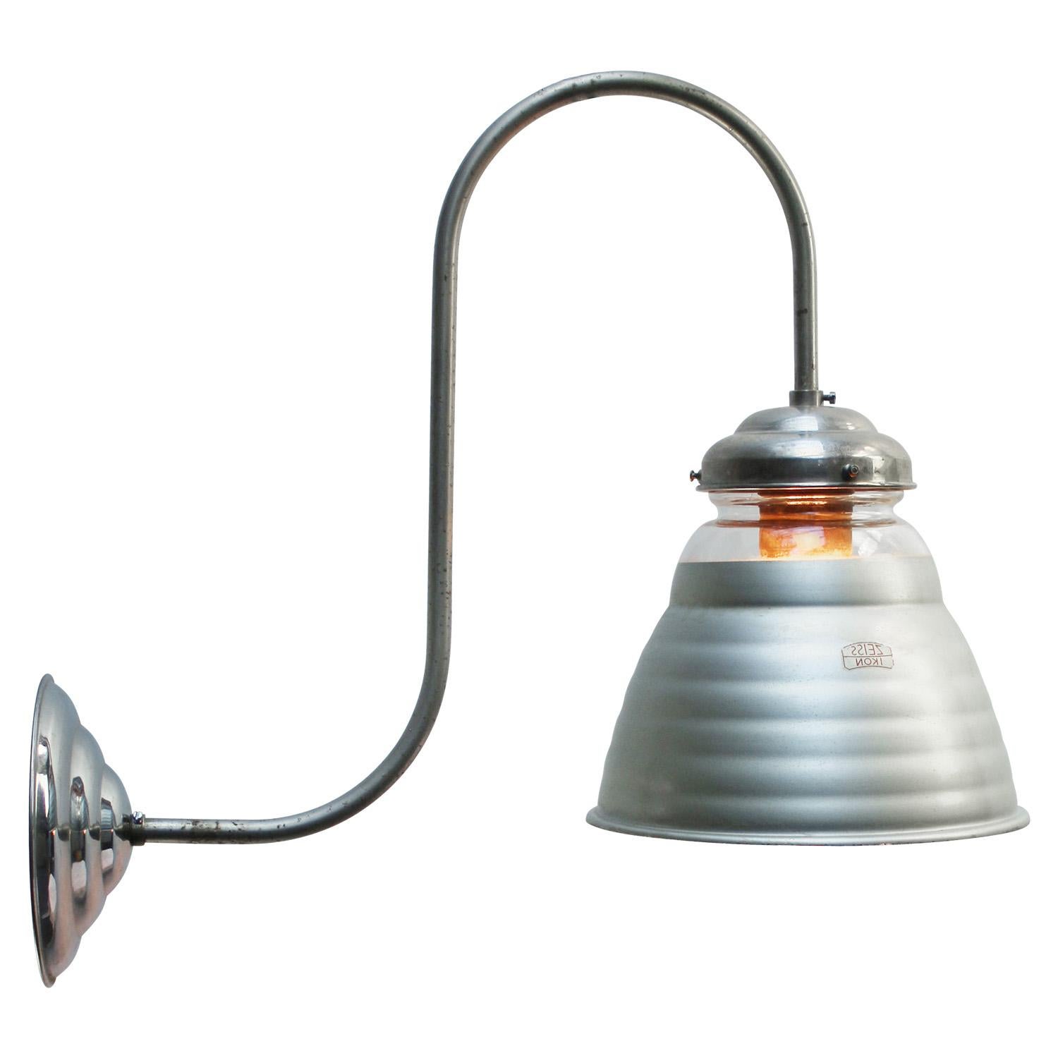 Industrial Zeiss Ikon Mercury Mirror Glass Sconces Wall Lights For Sale