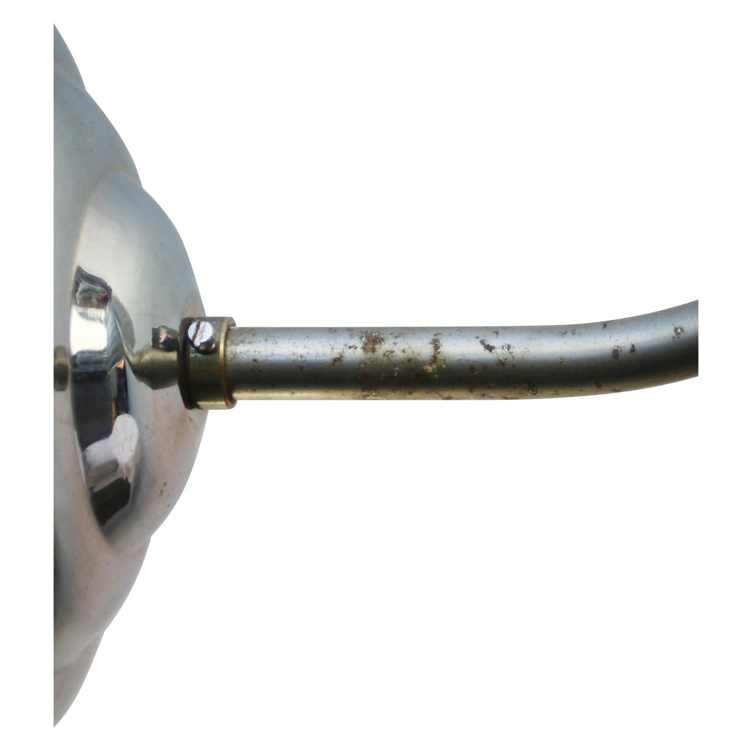 20th Century Zeiss Ikon Mercury Mirror Glass Sconces Wall Lights For Sale