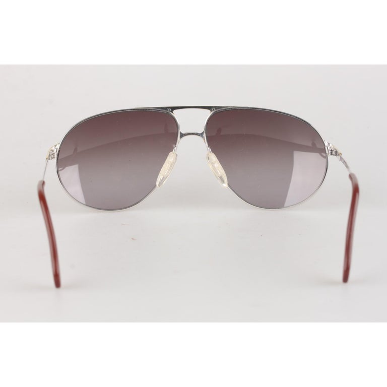 Zeiss Vintage Aviator Silver Sunglasses 5893 4000 62mm New Old Stock at
