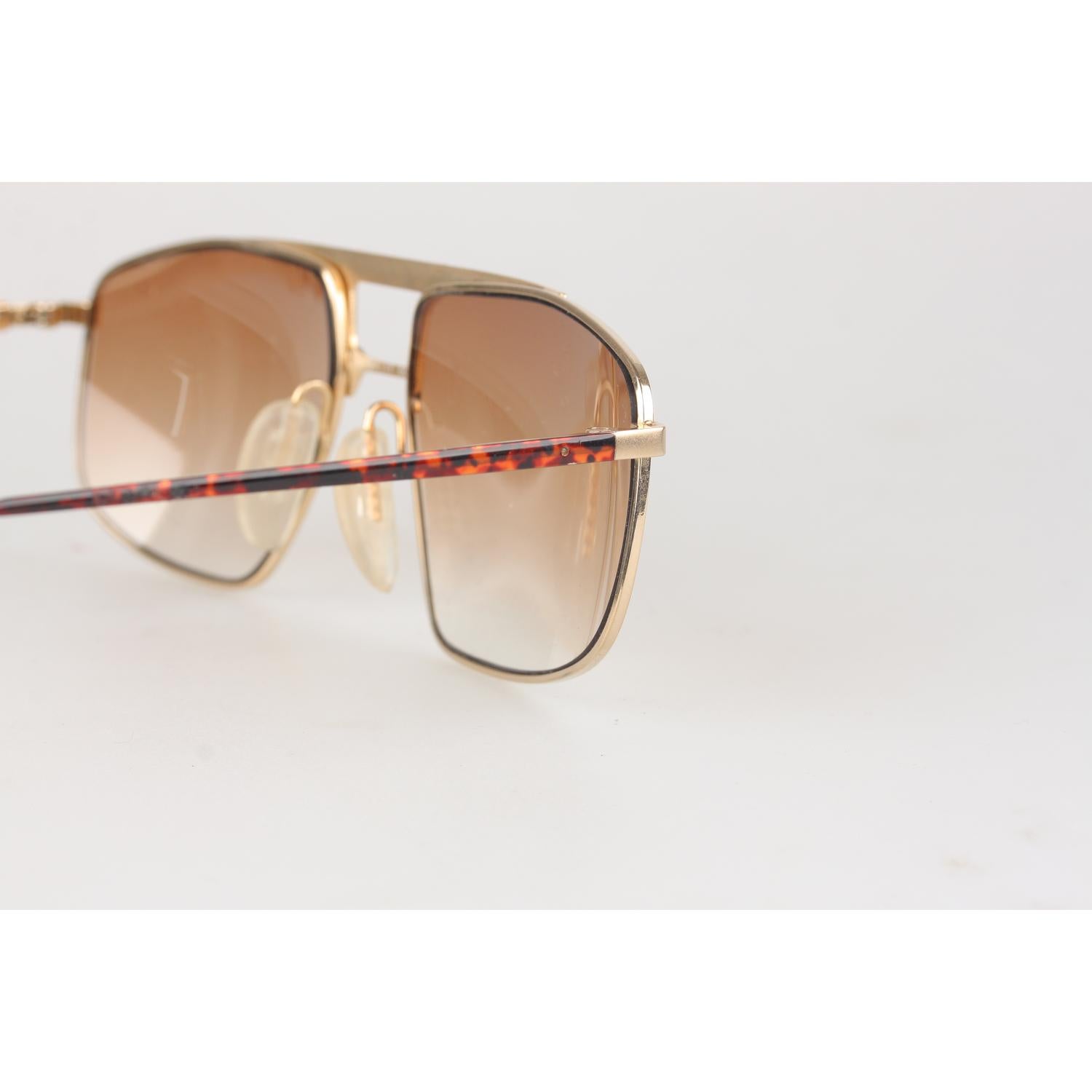 Zeiss Vintage Carat Titanium Gold Mens Sunglasses 5959 New Old Stock In New Condition In Rome, Rome