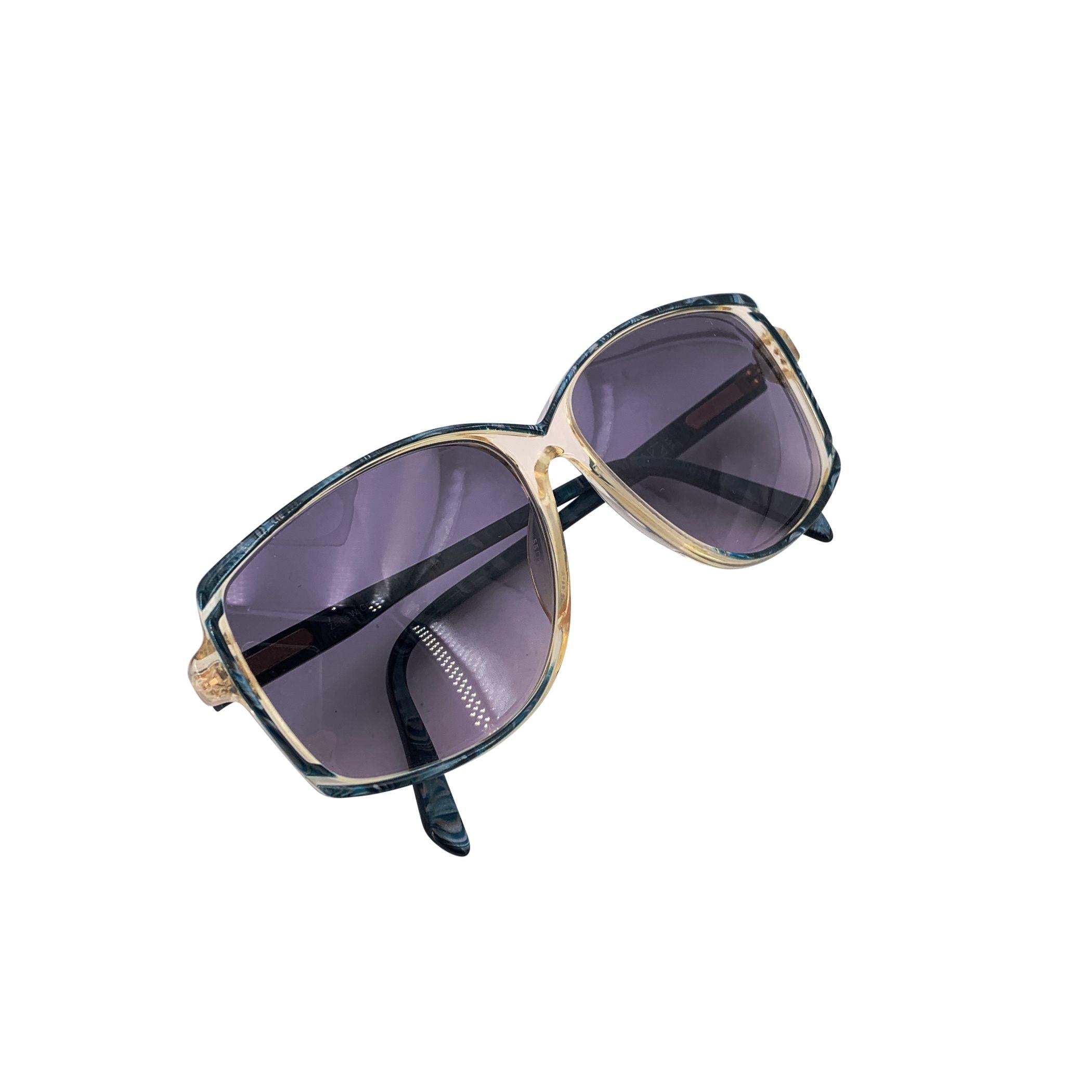 Gris Lunettes de soleil papillon Zeiss Vintage pour femme 4705 8200 55/15 135 mm en vente