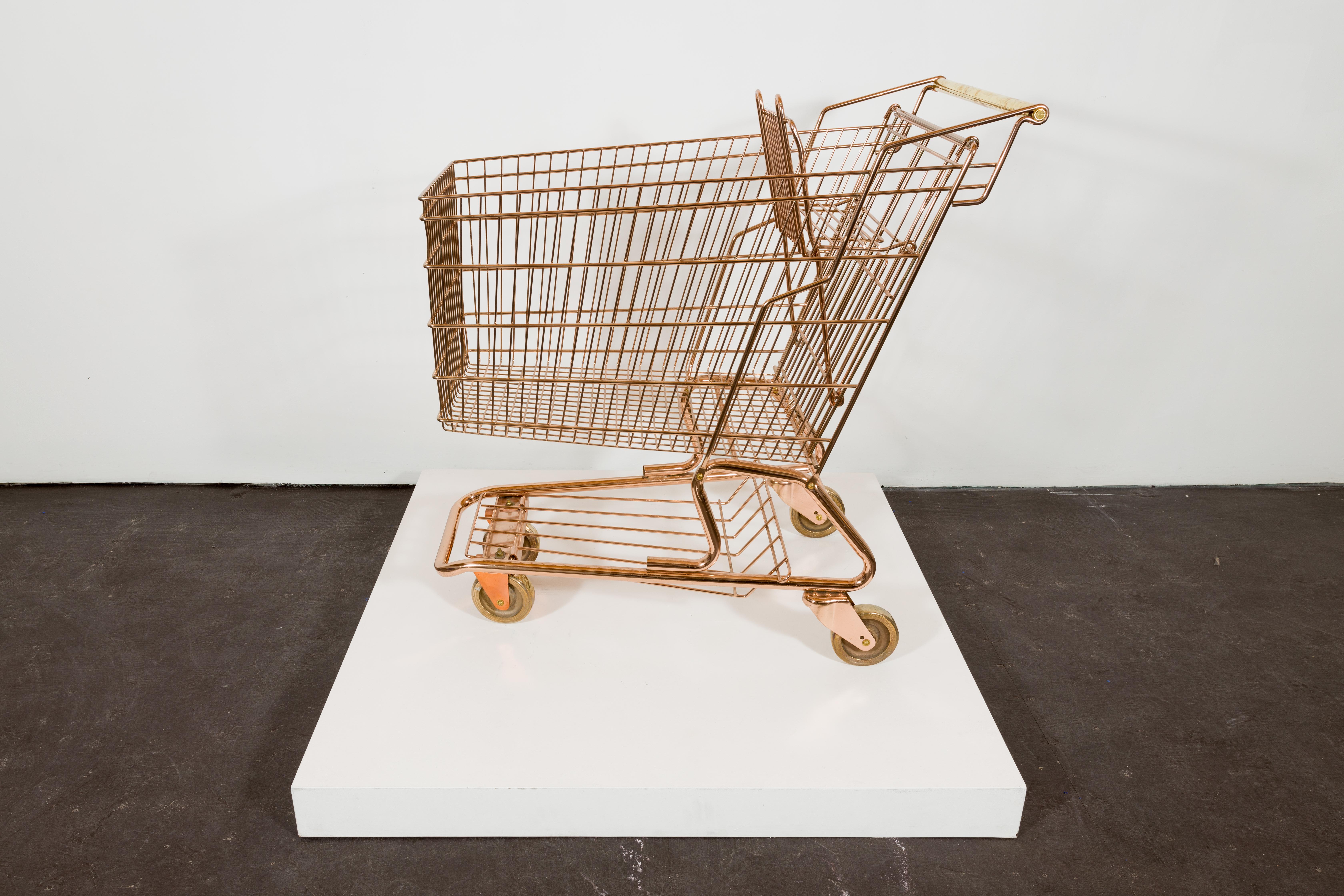 Shopping Cart - Sculpture by Zeke Moores