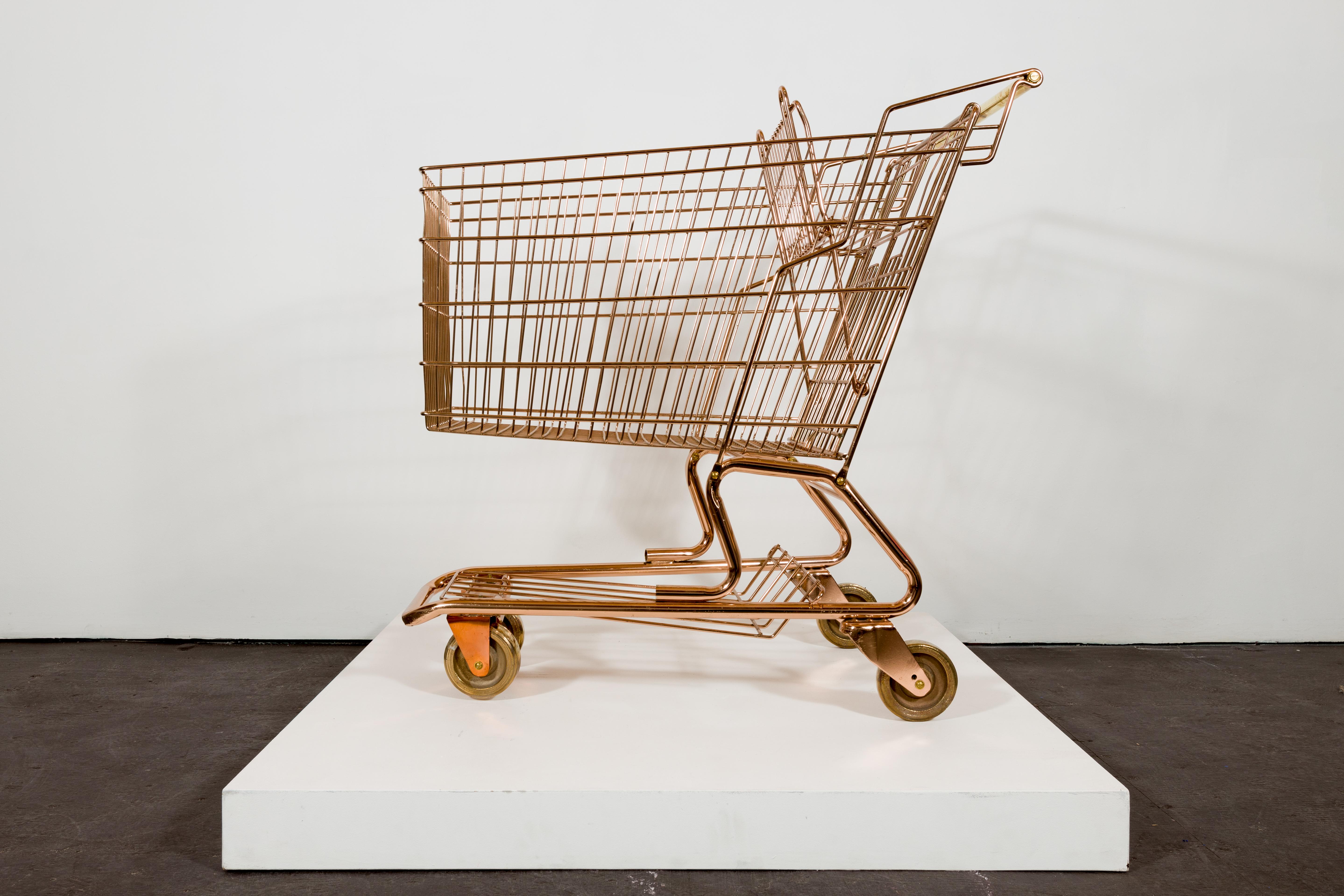 gold shopping cart