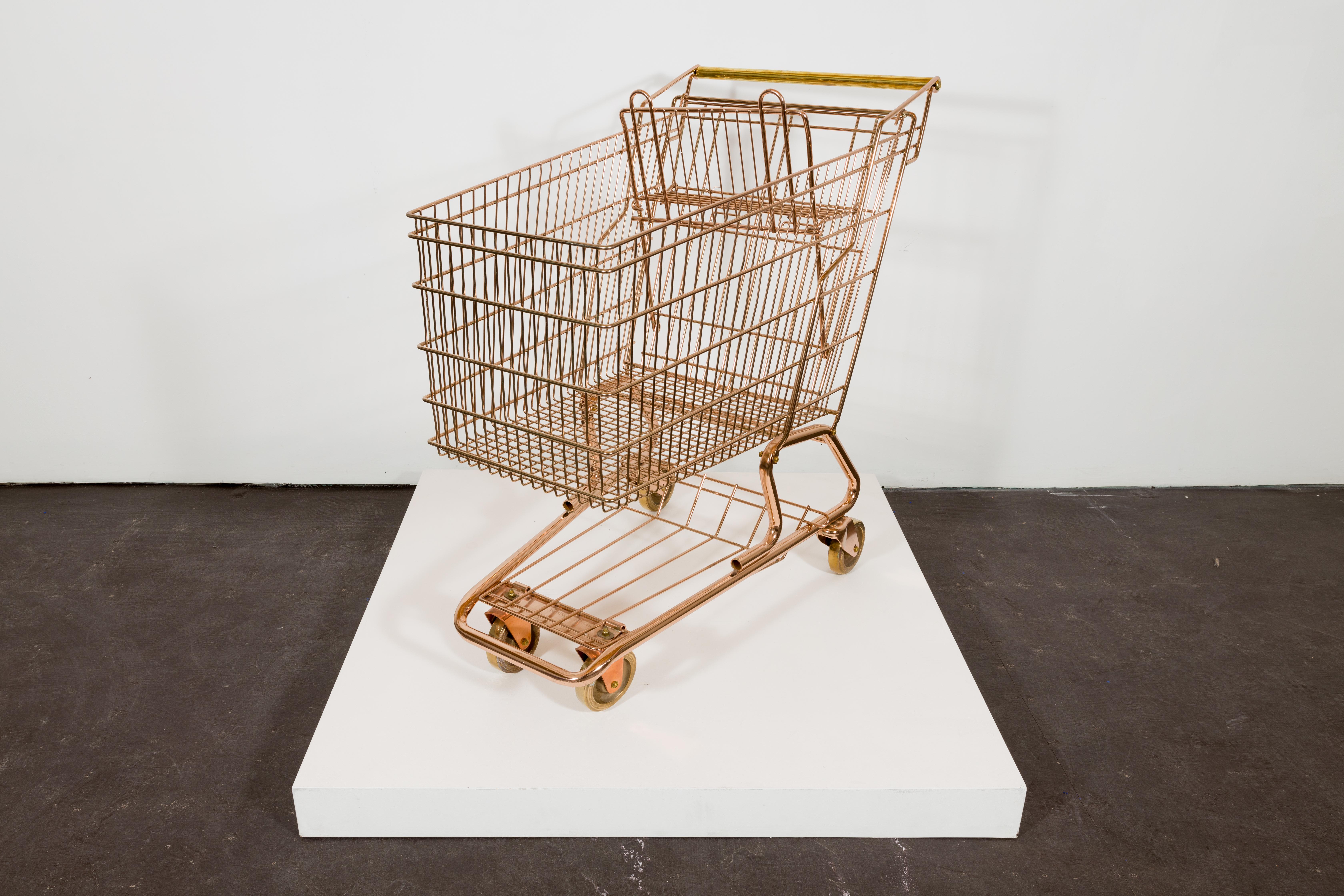 Zeke Moores Figurative Sculpture - Shopping Cart