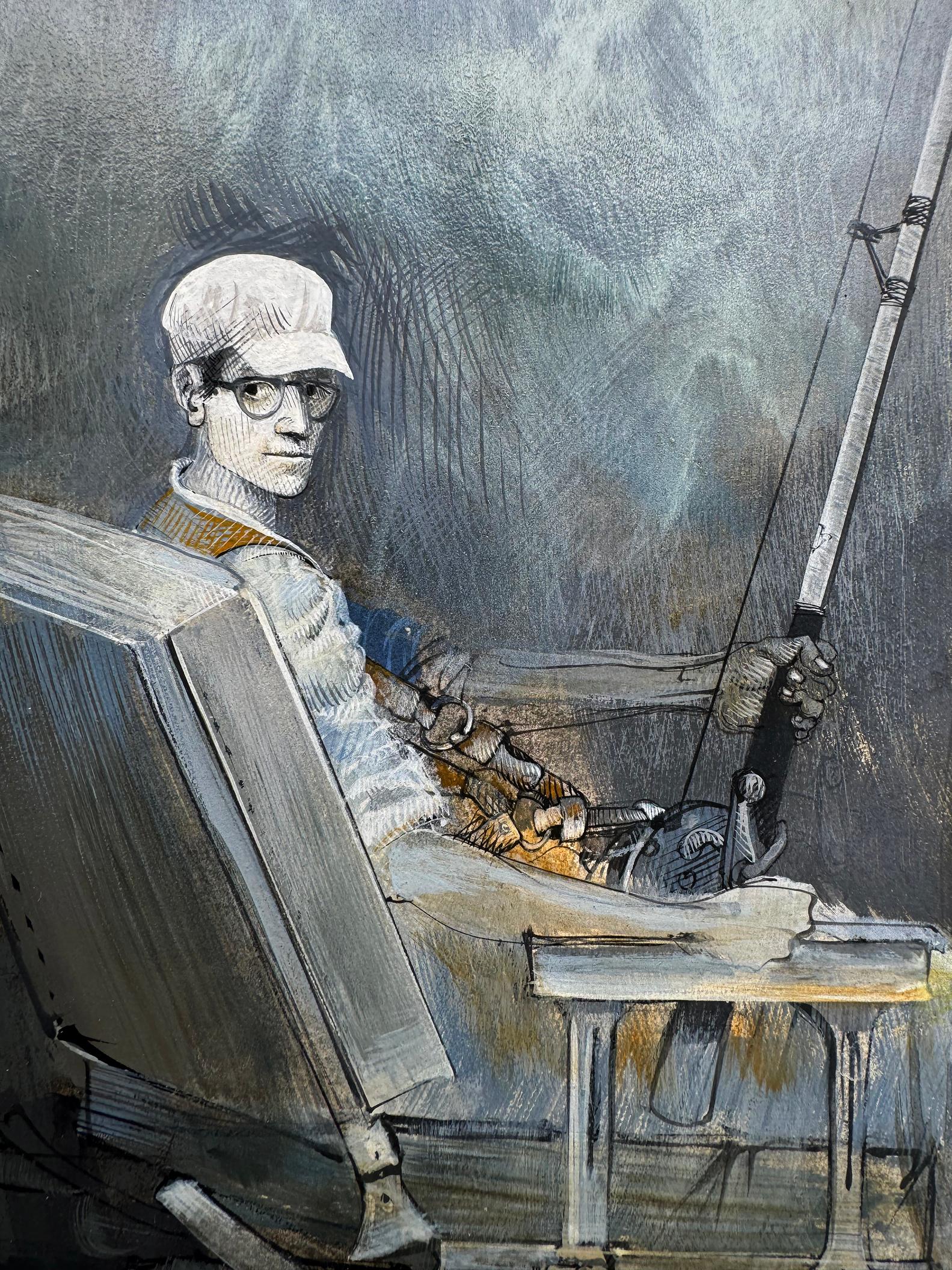 Romantisches Liebesdreieck auf einem Fischerboot
Sein Werk erschien auf den Seiten 22-23 der Dezember-Ausgabe 1957 des Playboy-Magazins und illustrierte die fiktive Geschichte von Budd Schulberg mit dem Titel 