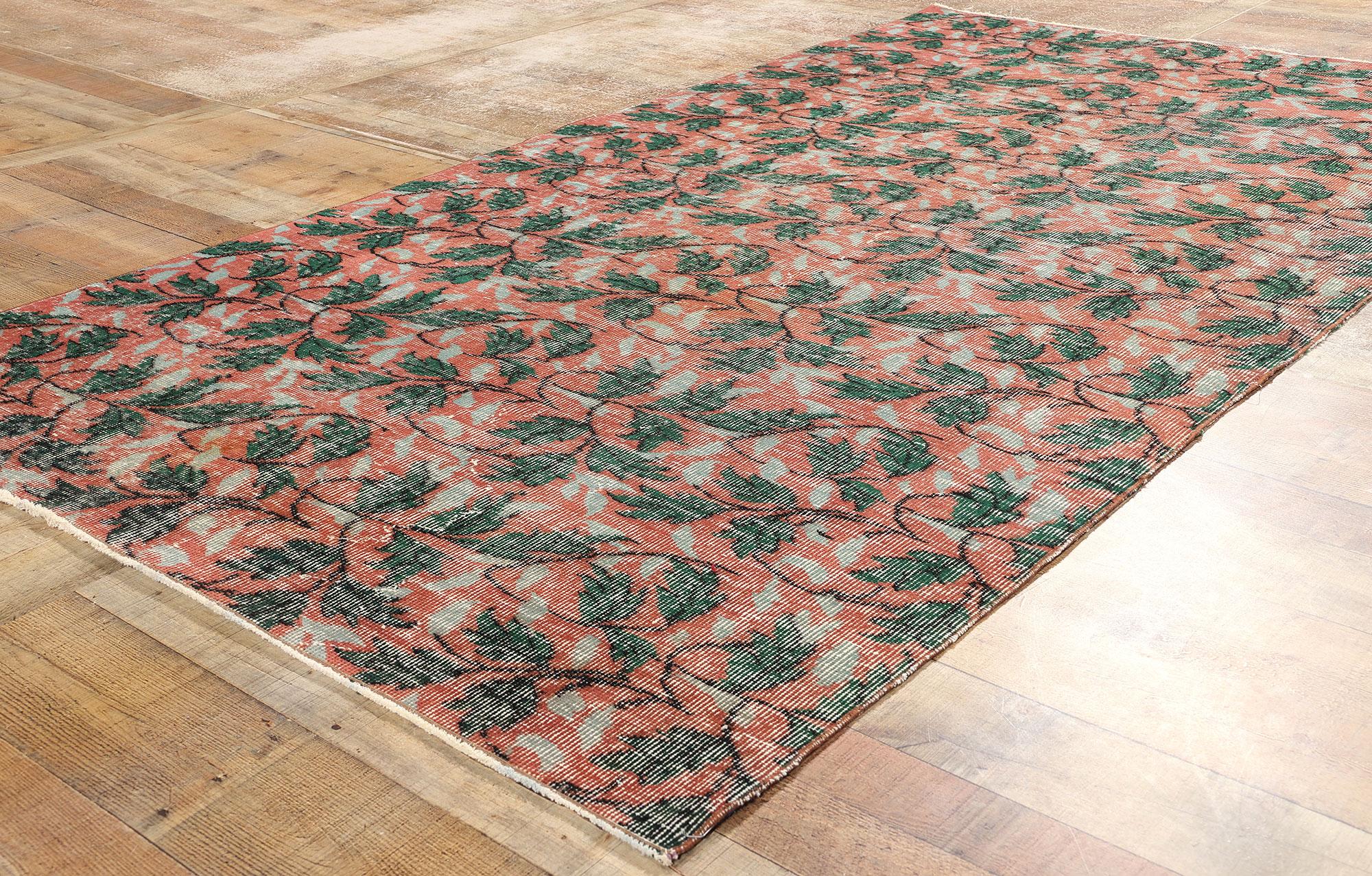 Wool Zeki Muren Distressed Vintage Turkish Sivas Rug For Sale