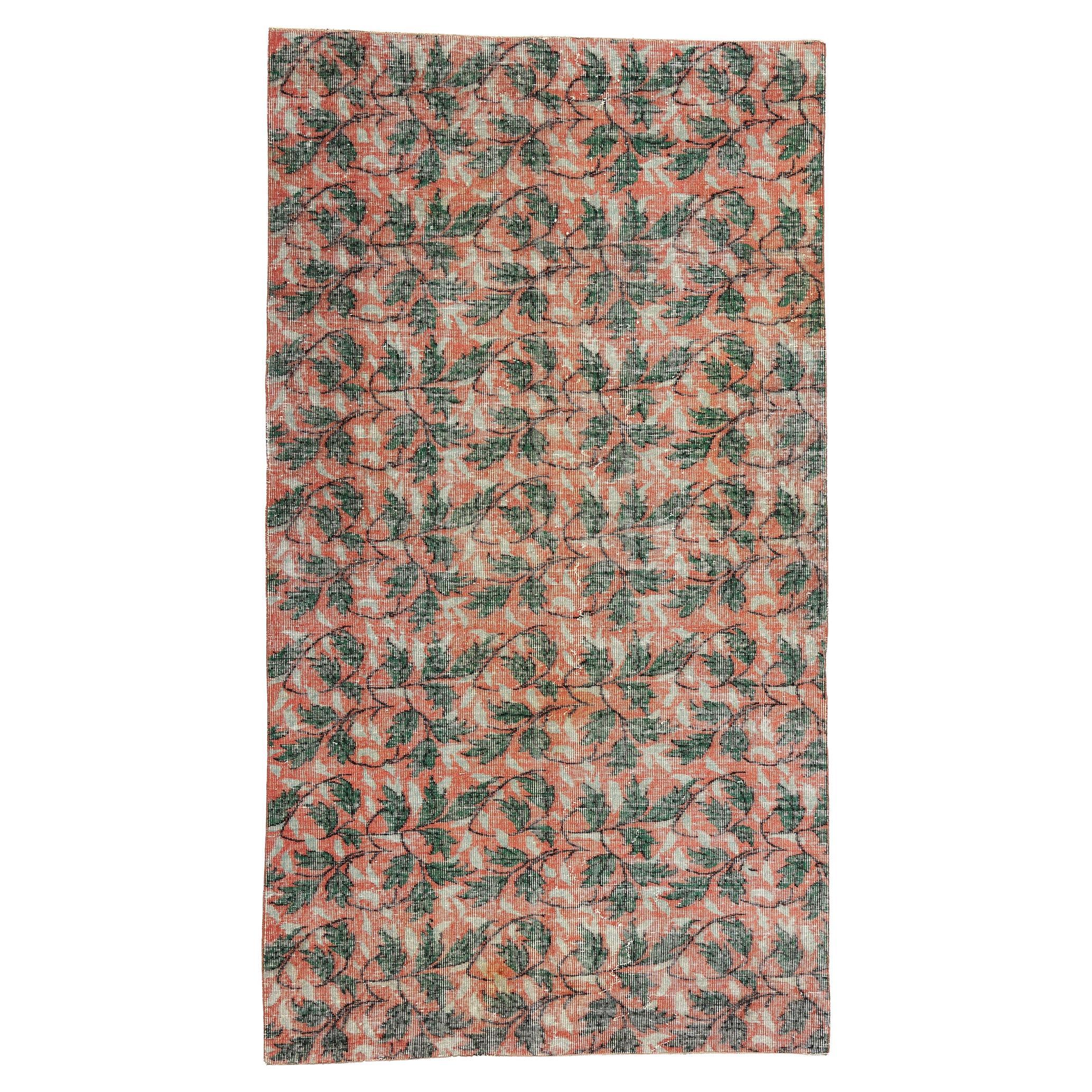 Zeki Muren Distressed Vintage Turkish Sivas Rug