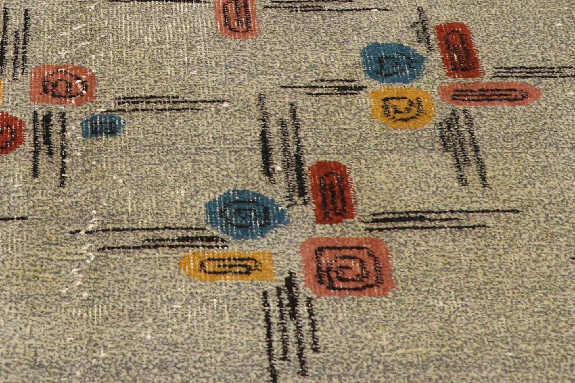 Zeki Muren Distressed Vintage Türkischer Sivas-Teppich im Used-Look mit biophilem Design im Angebot 5