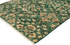 Zeki Muren Distressed Vintage Turkish Sivas Rug with Biophilic Prairie Style