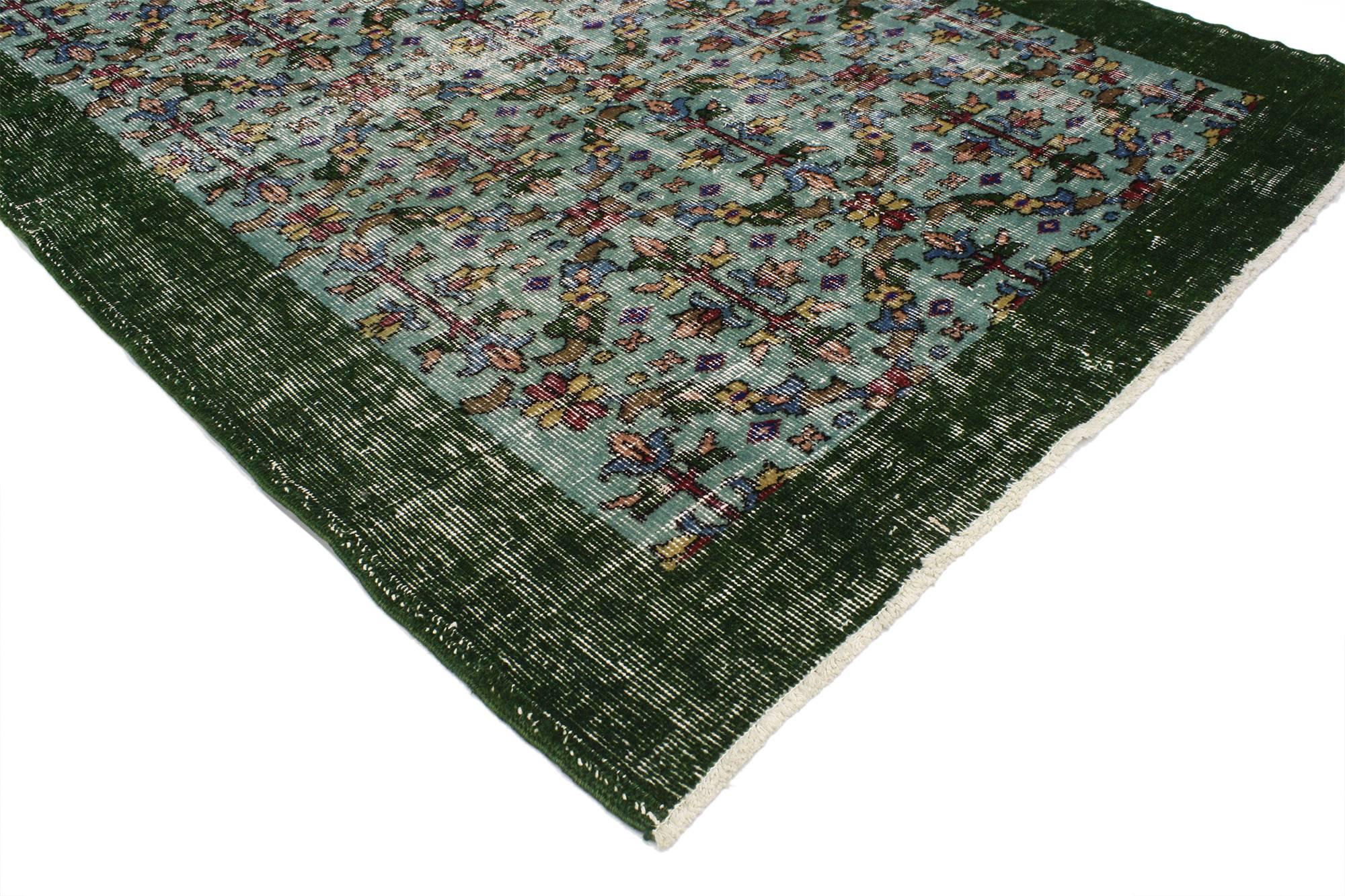 Zeki Muren Türkischer Sivas-Teppich im Vintage-Stil mit industriellem Art-déco-Stil (Art déco) im Angebot