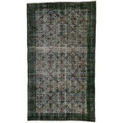 Zeki Muren Distressed Retro Turkish Sivas Rug With Industrial Art Deco Style