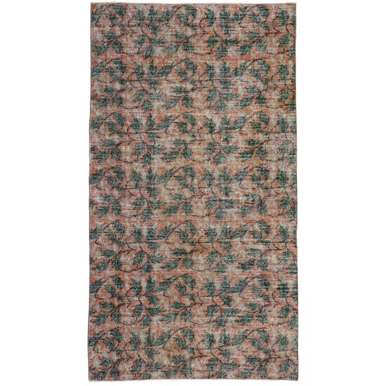 Turkish Rug Artist Distorted Zeki Muren Distressed Vintage Turkish Sivas Rug with Industrial Art ...