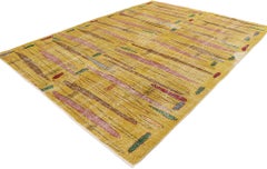 Zeki Muren Distressed Vintage Turkish Sivas Rug with Retro Art Deco Style
