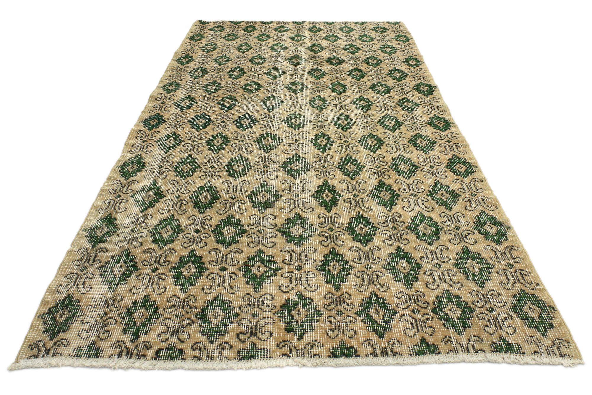 Aesthetic Movement 1960's Zeki Muren Turkish Sivas Carpet with Modern Style For Sale