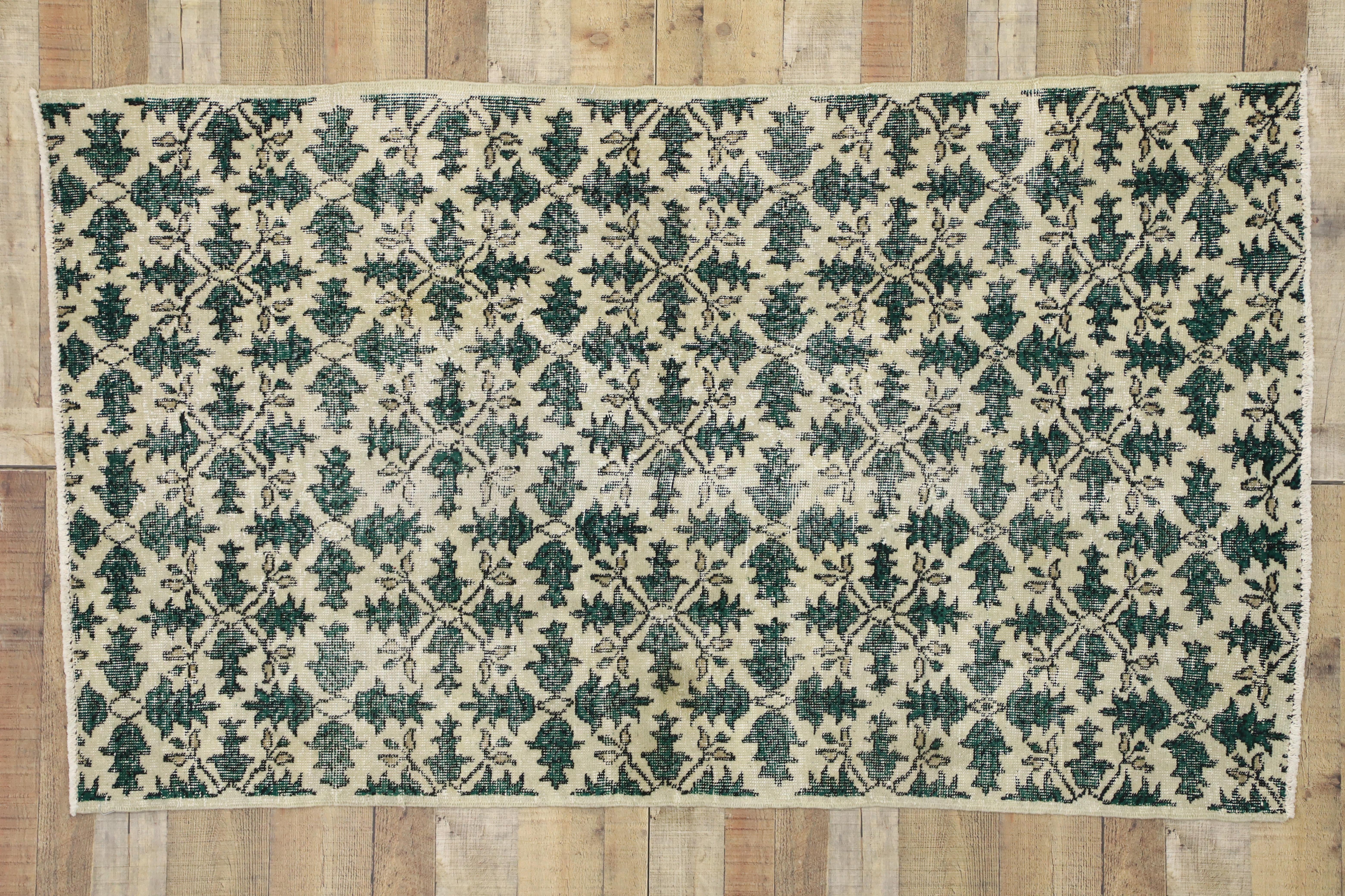 Zeki Muren, türkischer Sivas-Teppich im rustikalen Landhausstil, im Vintage-Stil (Wolle) im Angebot