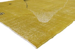 Zeki Muren-Kandinsky Tapis Sivas turc vintage en mauvais état:: style Art Déco