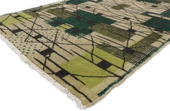 Zeki Muren Vintage Sivas Teppich mit mit De Stijl Mondrian Kubist Art Deco Stil