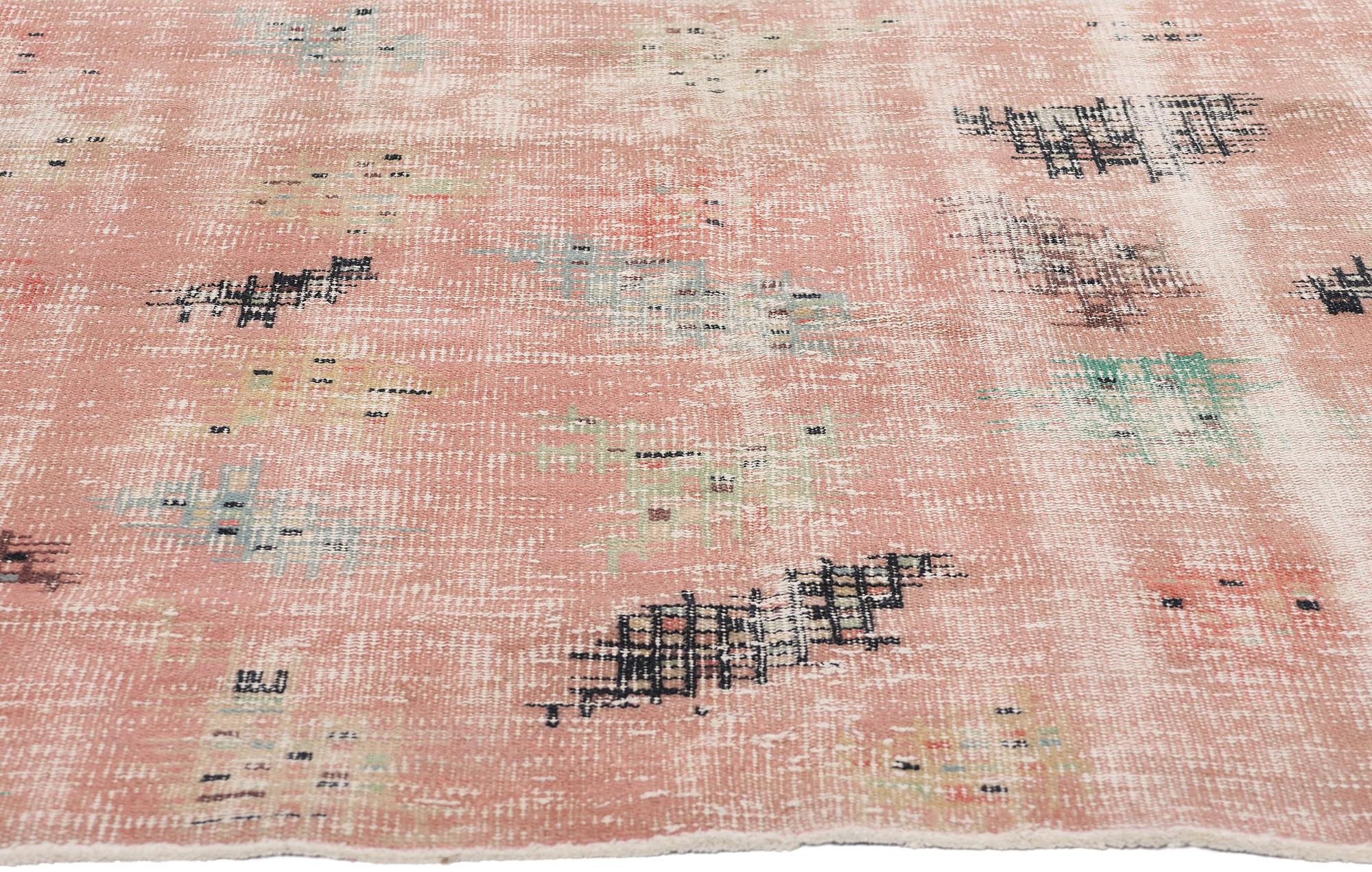 Hand-Knotted 1970's Zeki Muren Turkish Sivas Carpet with Modern Style For Sale