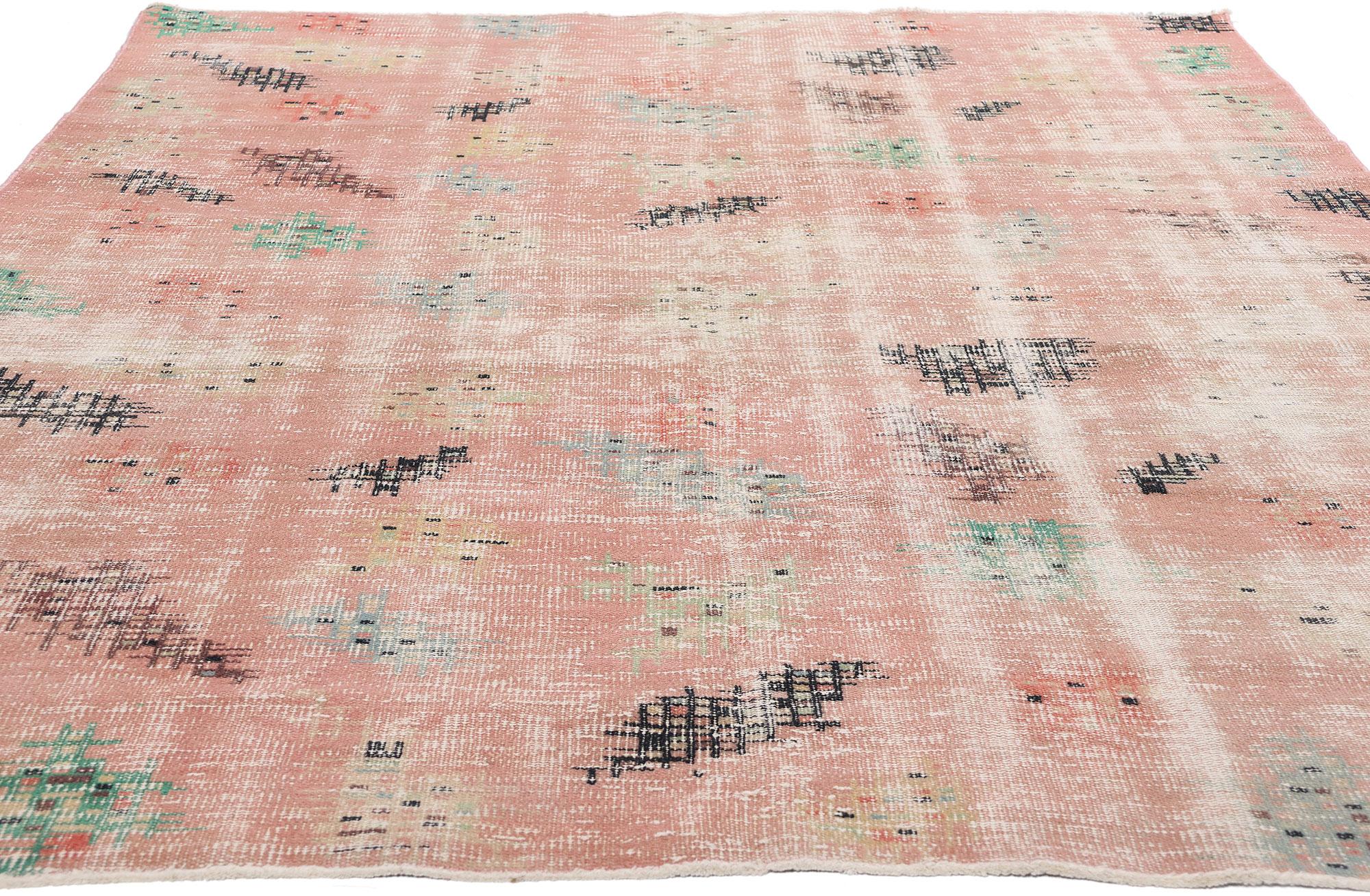 Post-Modern 1970's Zeki Muren Turkish Sivas Carpet with Modern Style For Sale