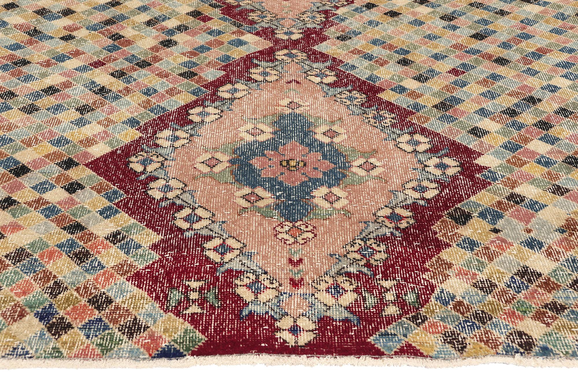 Zeki Muren Vintage Türkisch Sivas Teppich (Handgeknüpft) im Angebot