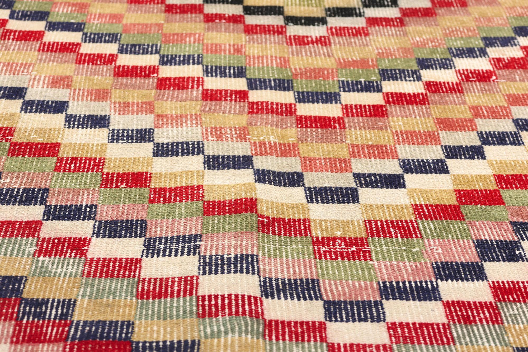 Zeki Muren Vintage Turkish Sivas Rug In Distressed Condition For Sale In Dallas, TX