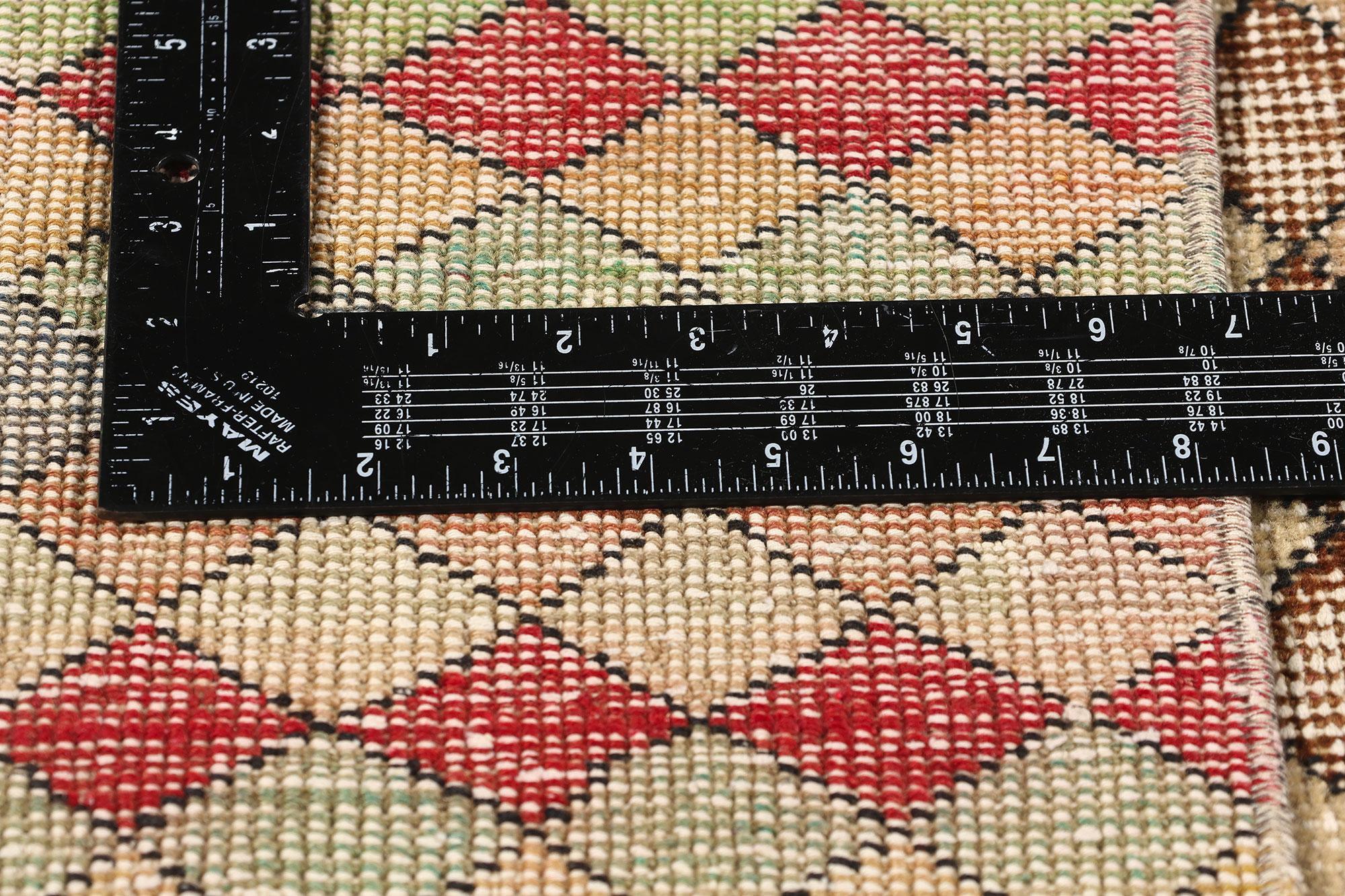 20th Century 1960's Zeki Muren Vintage Turkish Sivas Carpet with Modern Style