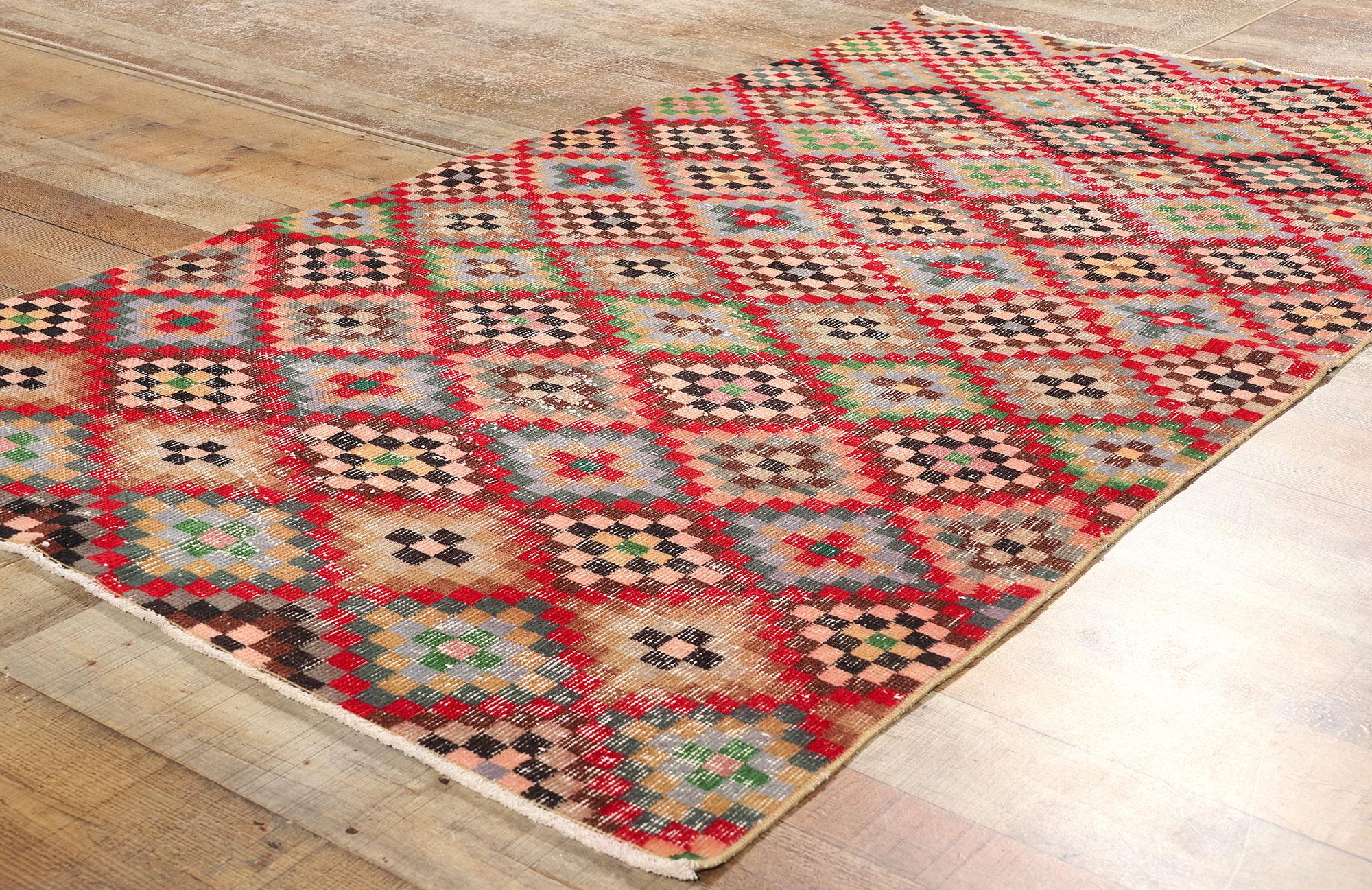 20ième siècle Tapis turc Sivas vintage Zeki Muren en vente