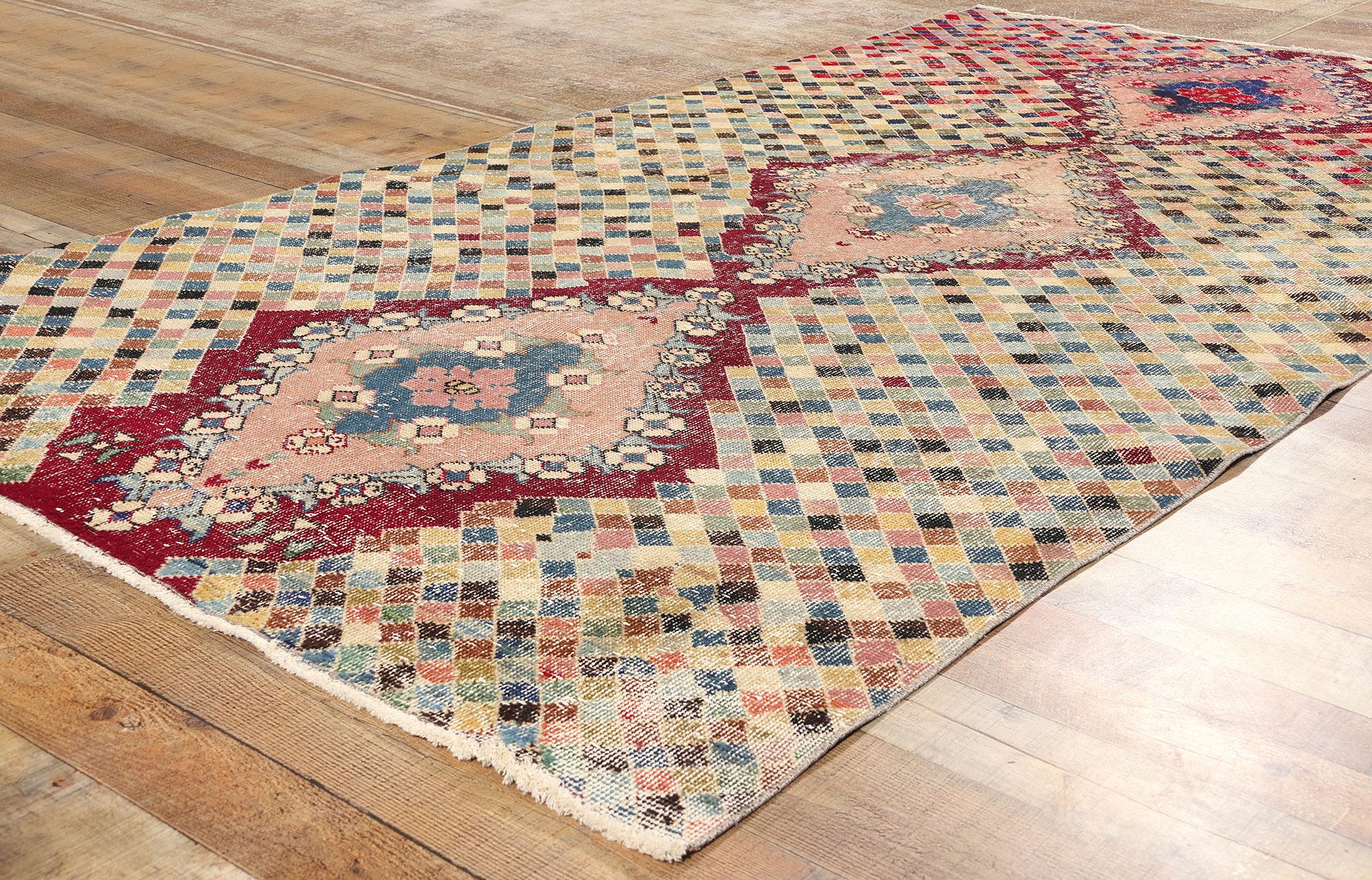 Zeki Muren Vintage Türkisch Sivas Teppich (Wolle) im Angebot