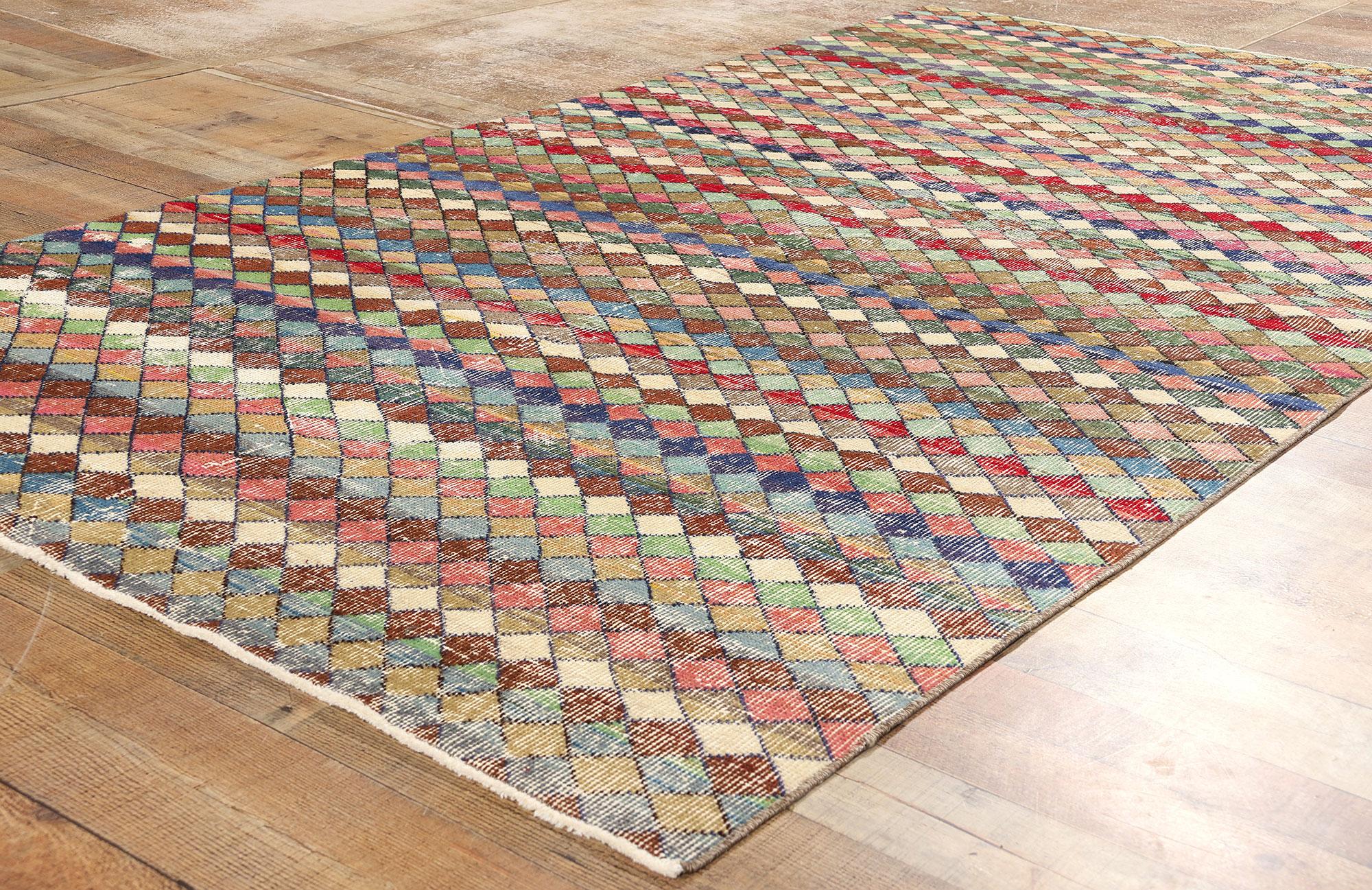 Alfombra Sivas Turca Vintage Zeki Muren siglo XX en venta
