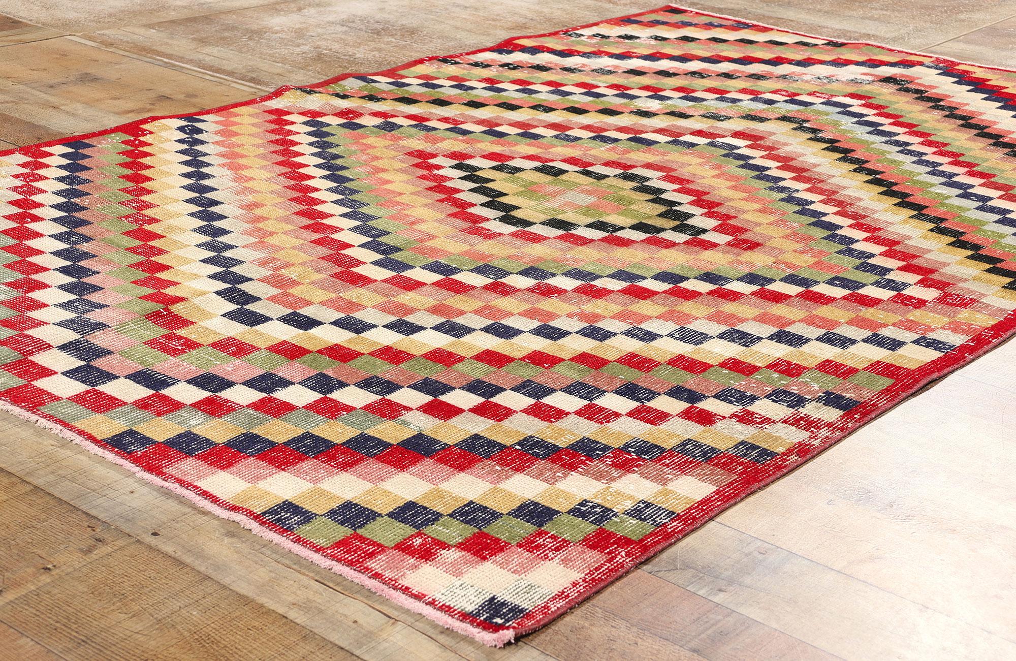 Wool Zeki Muren Vintage Turkish Sivas Rug For Sale