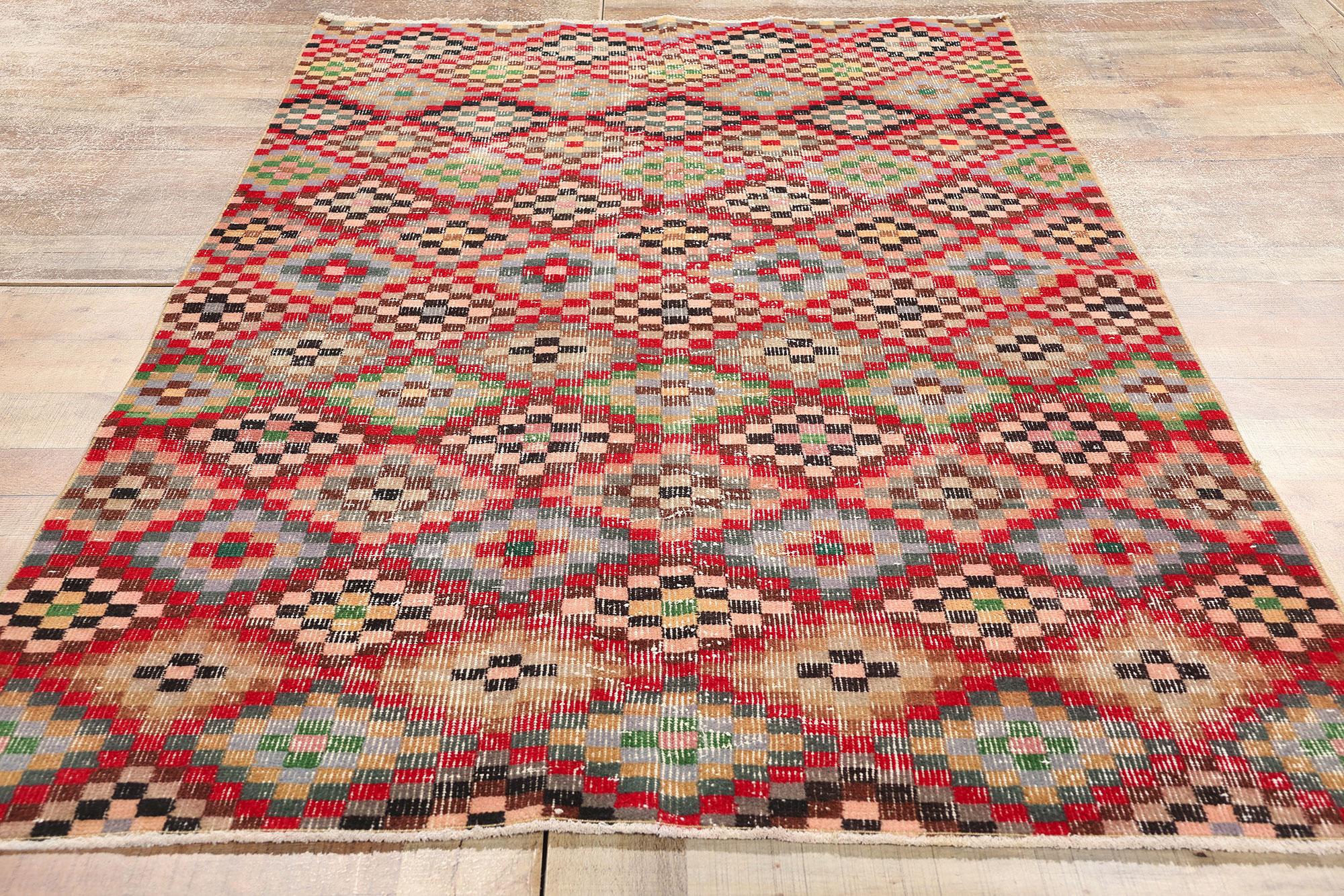 Laine Tapis turc Sivas vintage Zeki Muren en vente
