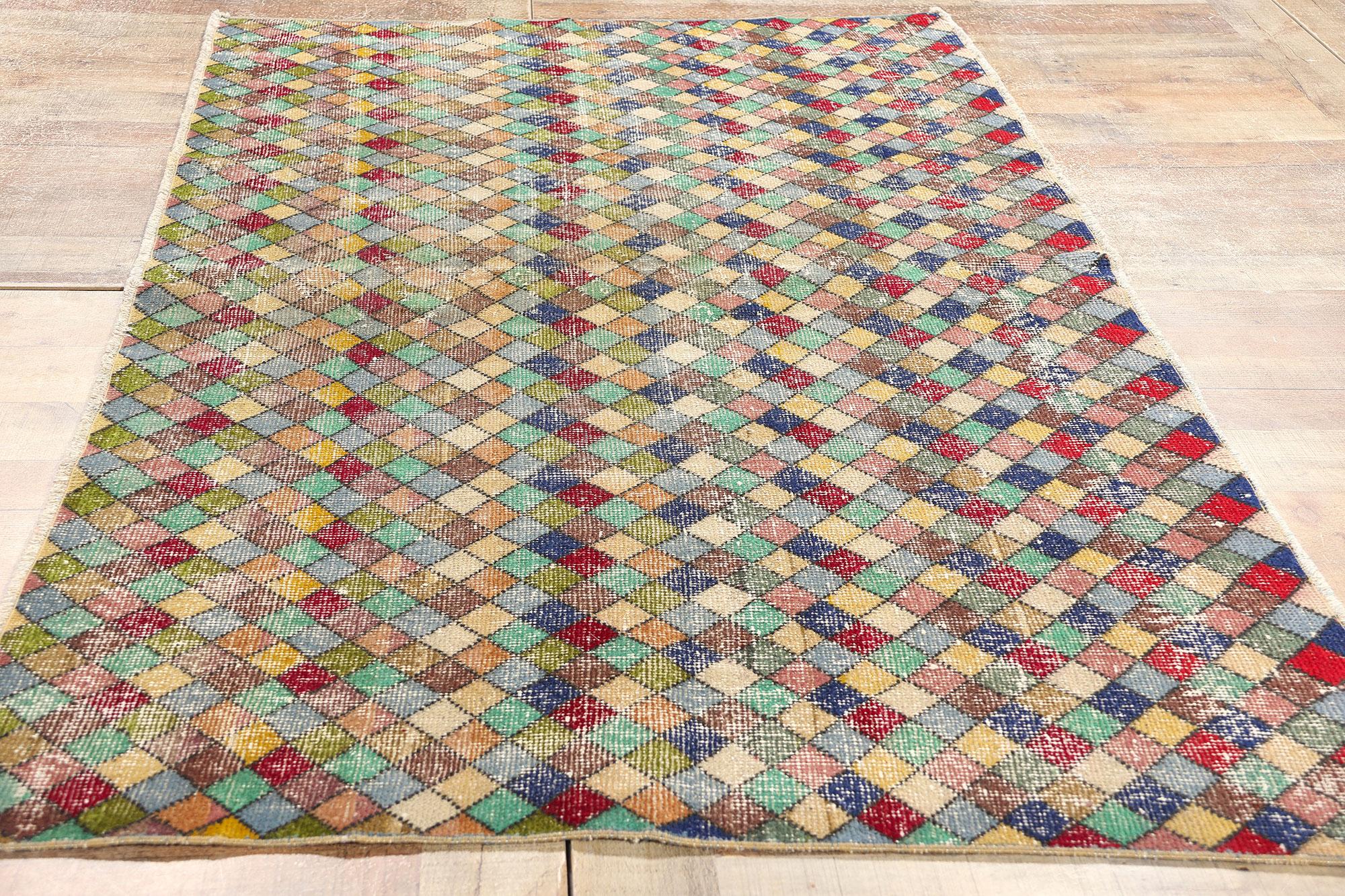 Laine Tapis turc Sivas vintage Zeki Muren en vente