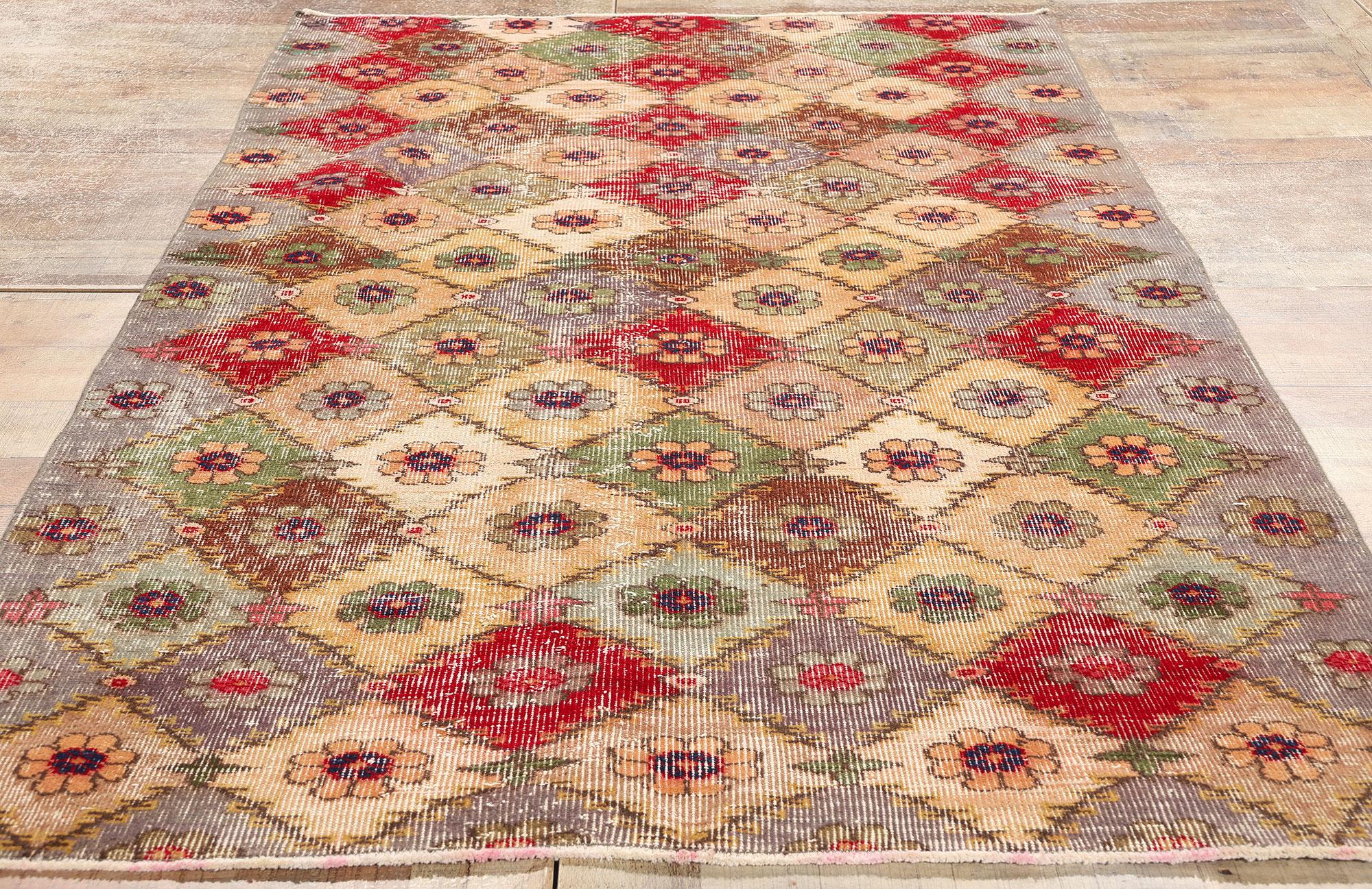 Wool Zeki Muren Vintage Turkish Sivas Rug For Sale