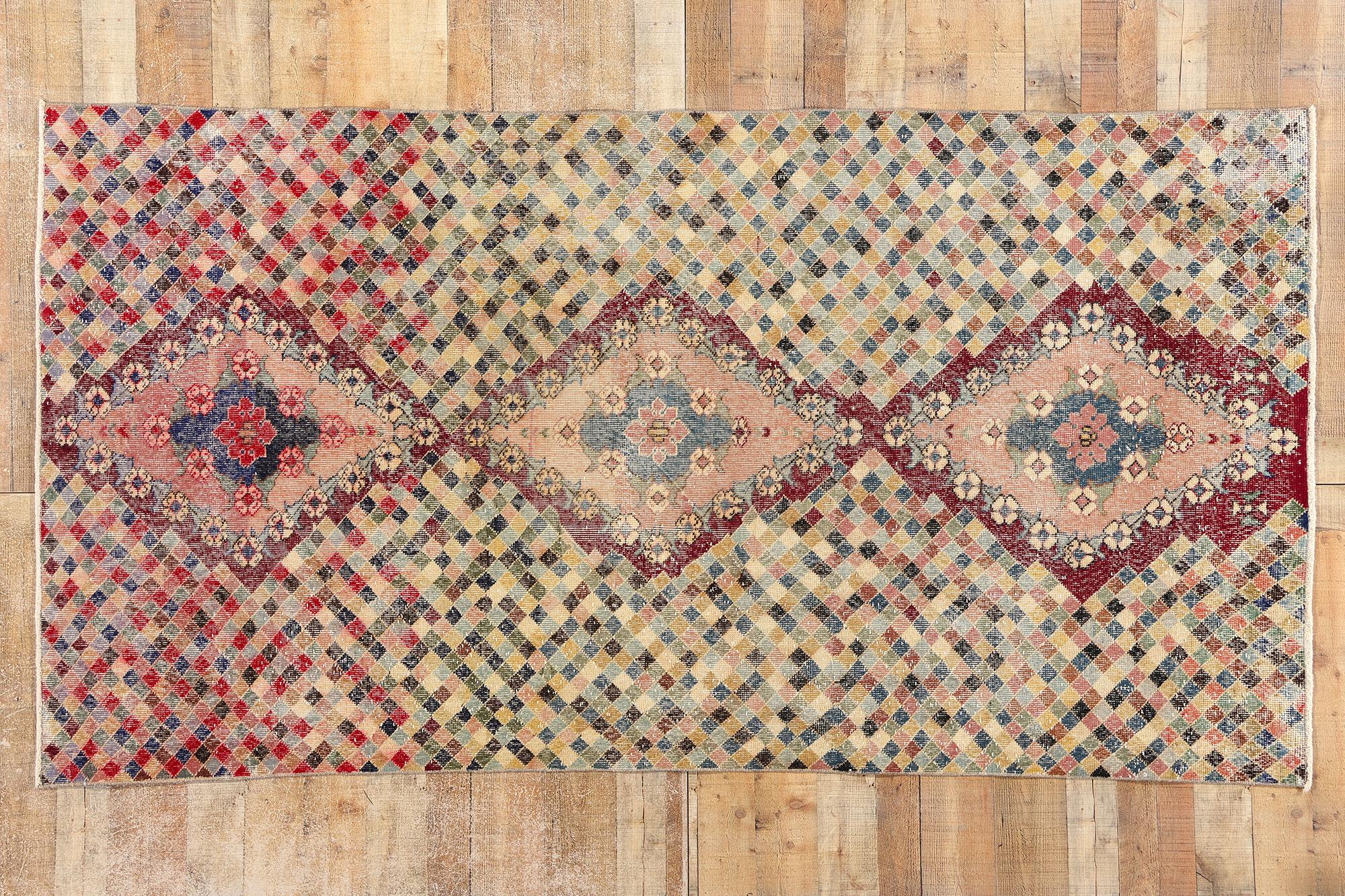 Zeki Muren Vintage Türkisch Sivas Teppich im Angebot 2