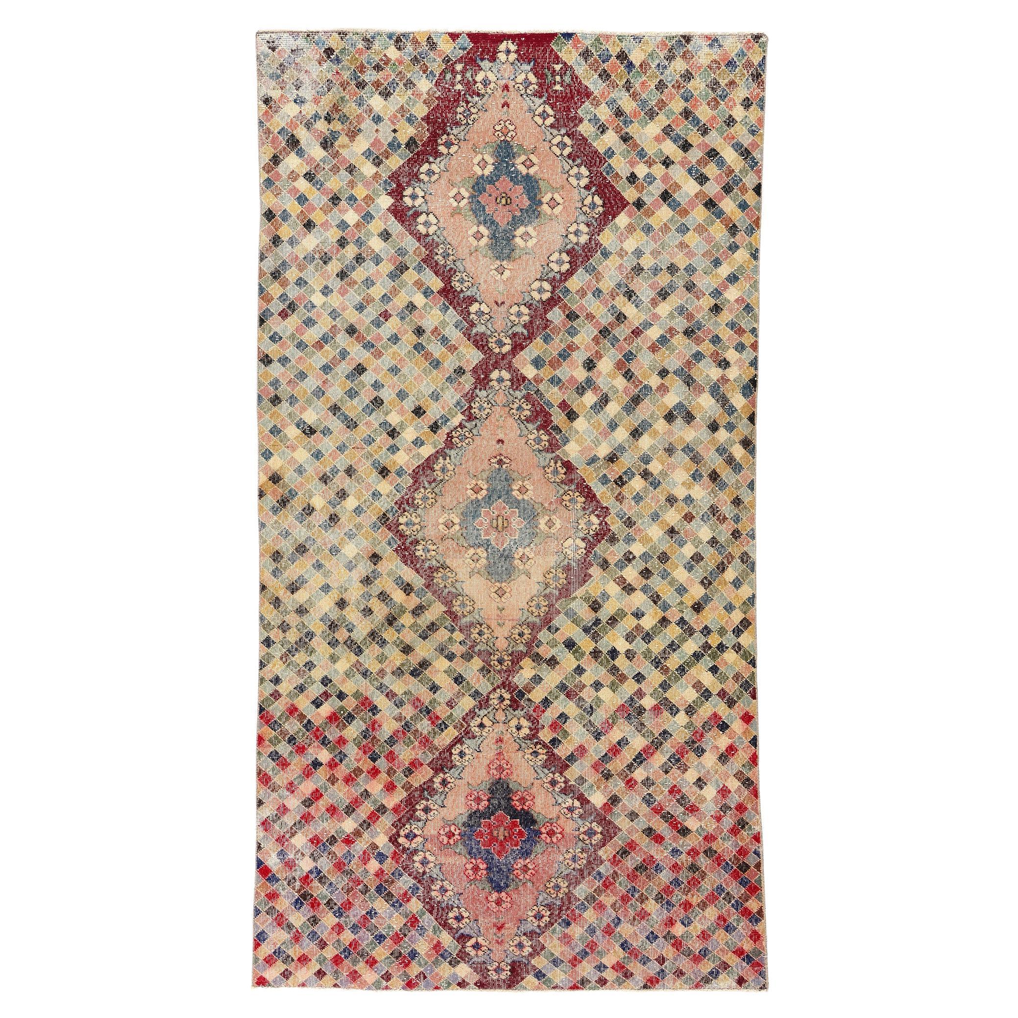 Zeki Muren Vintage Turkish Sivas Rug