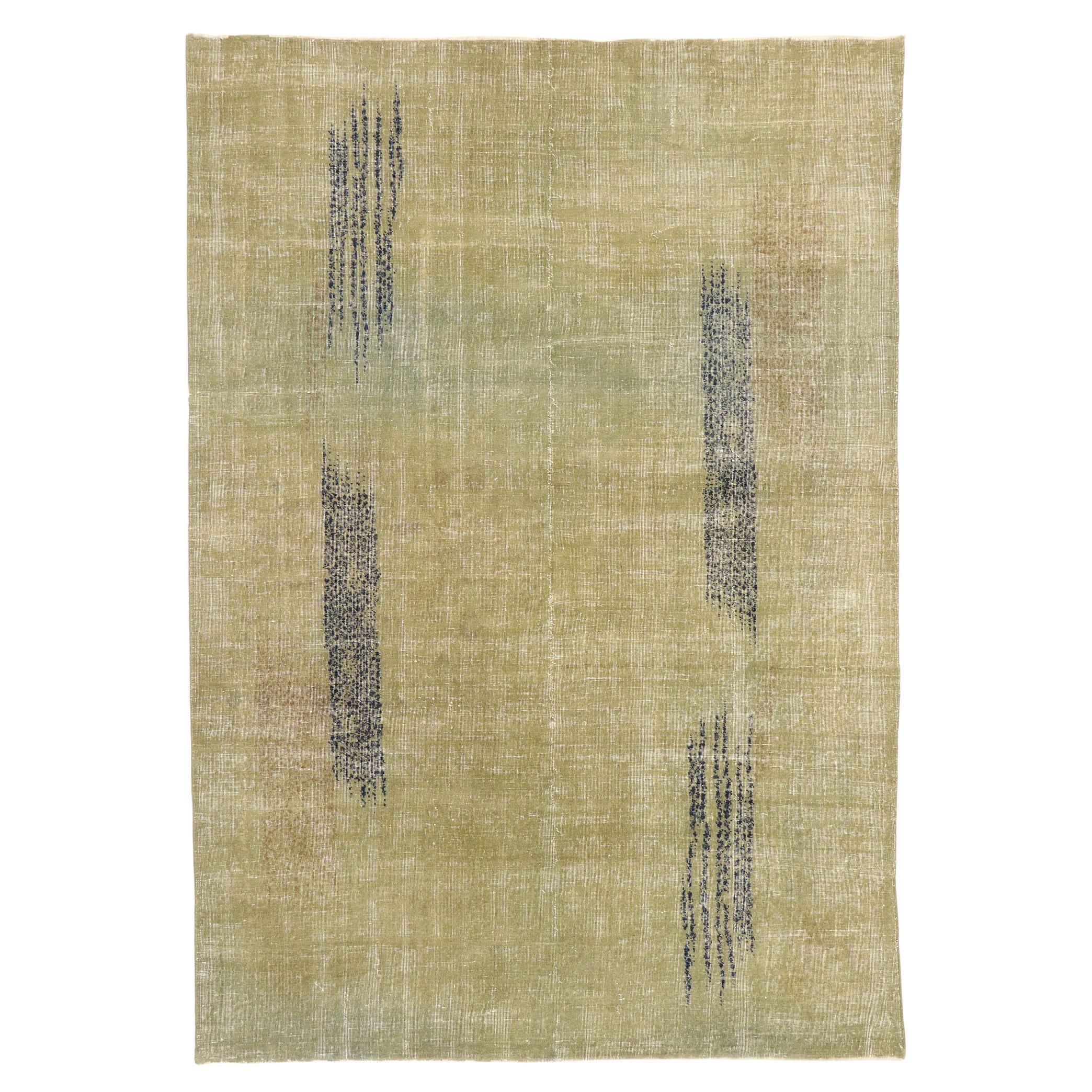 1950's Zeki Muren Turkish Sivas Carpet with Modern Style