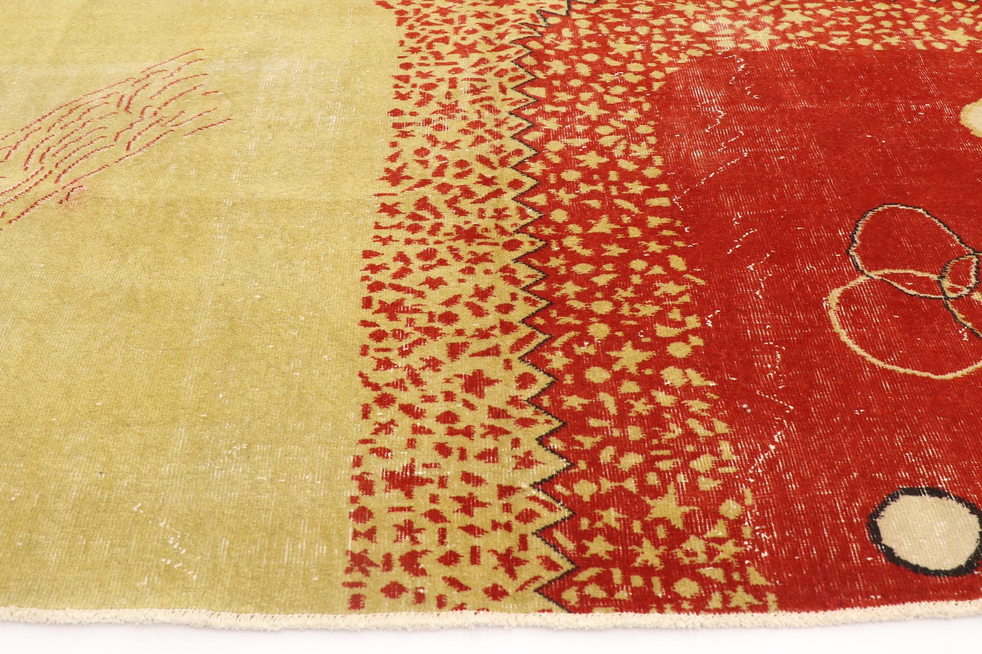 Tappeto Zeki Muren Vintage Turkish Sivas ispirato a Wassily Kandinsky in vendita 2