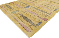 Zeki Muren Vintage Turkish Sivas Rug with Abstract Expressionist Style