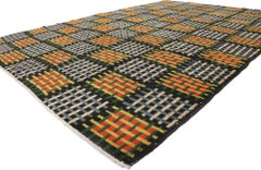 Zeki Muren Vintage Turkish Sivas Rug with Bauhaus Style