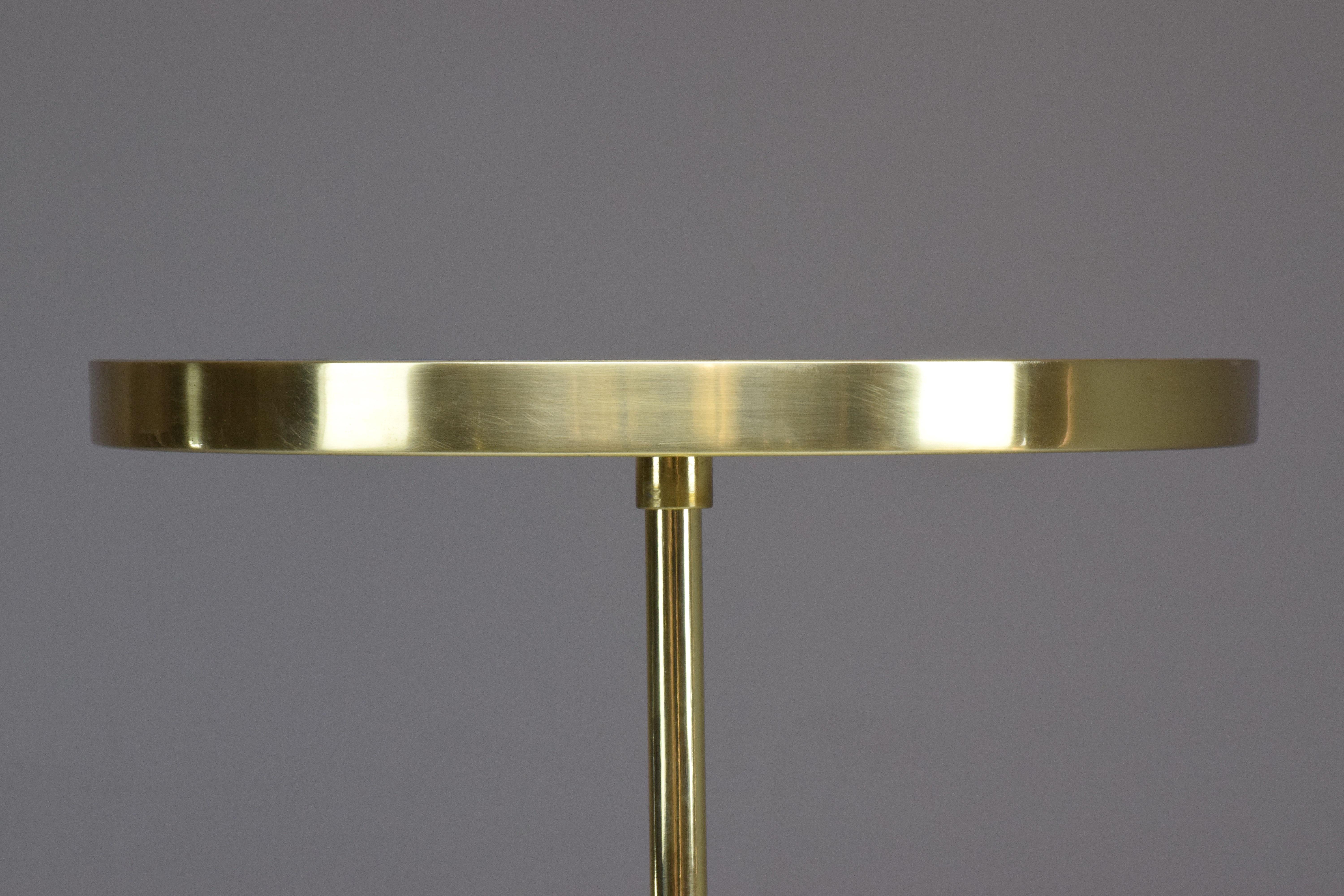 Contemporary ZEL AFELLA — Brass Side Table with Hand-Cut Zellige Mosaic For Sale