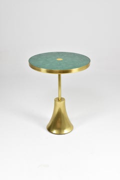 Zel Atlas — Brass Side Table with Hand-Cut Zellige Mosaic