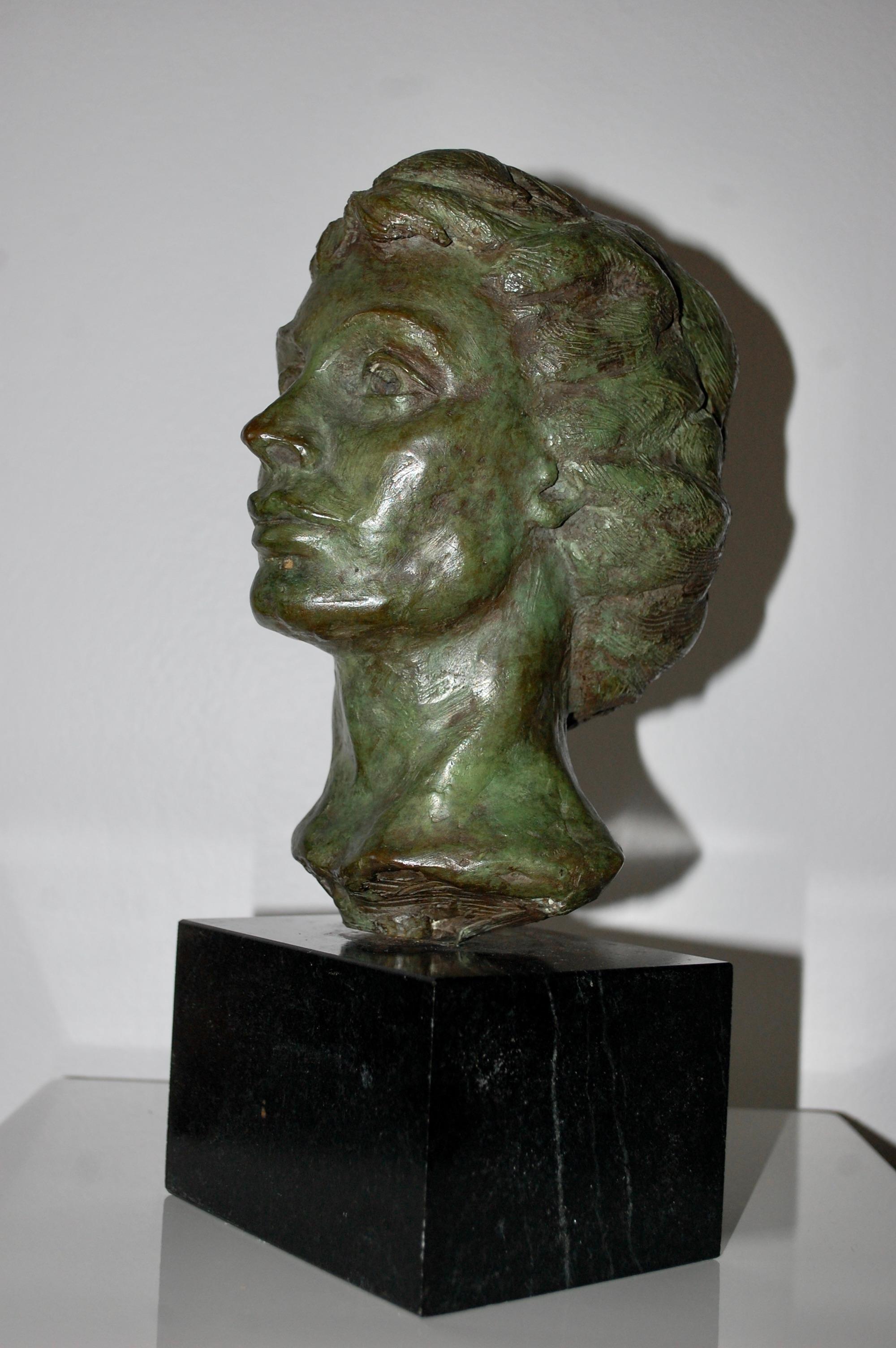 Busto de bronce Elaine - Sculpture de Zel Burke 