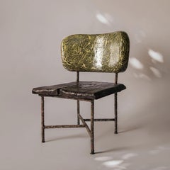Zelenyi Decorative Chair in Ceramic, Wood & Metal by Makhno