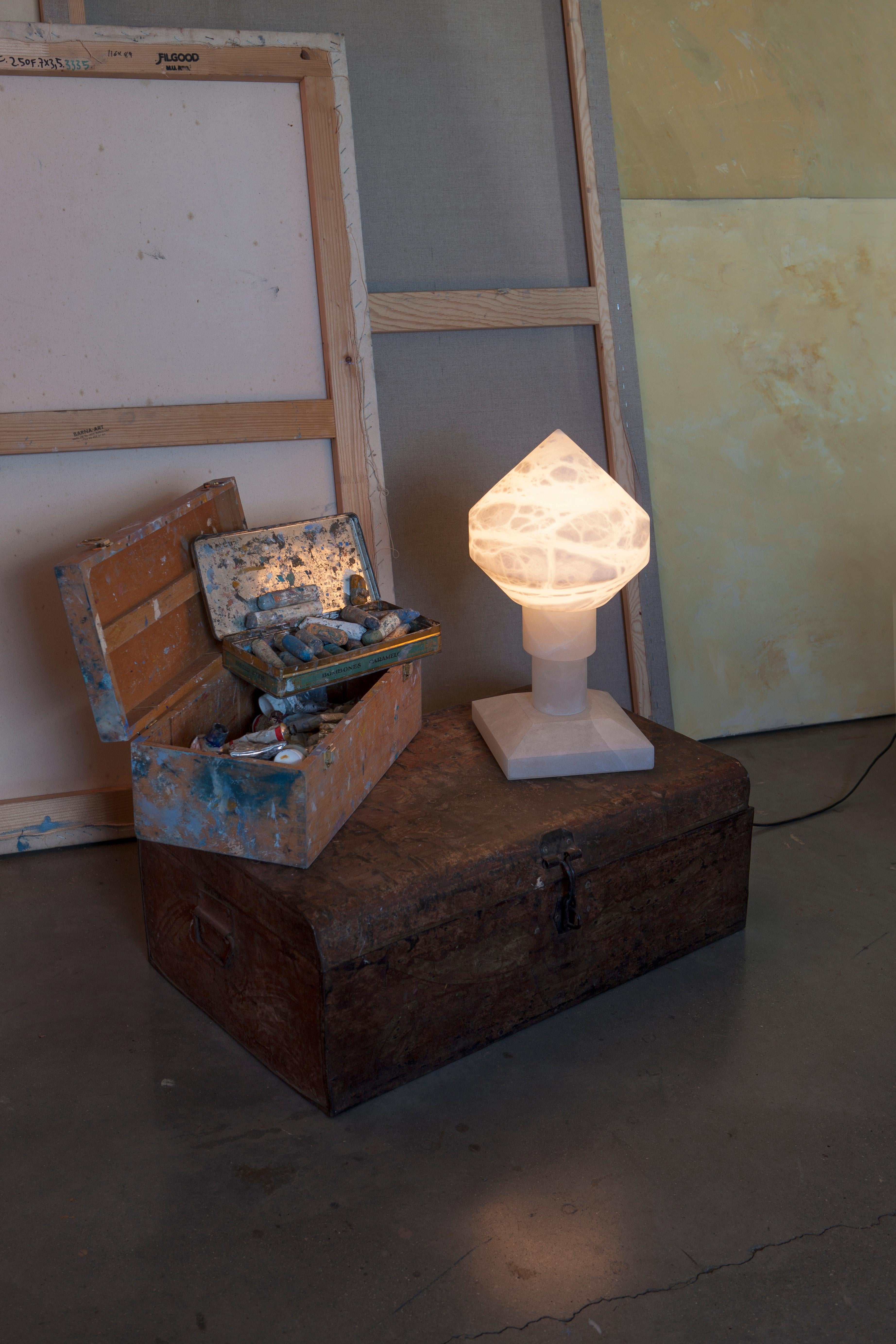 Alabaster Zeleste Table Lamp by Àngel Jové, Santiago Roqueta For Sale